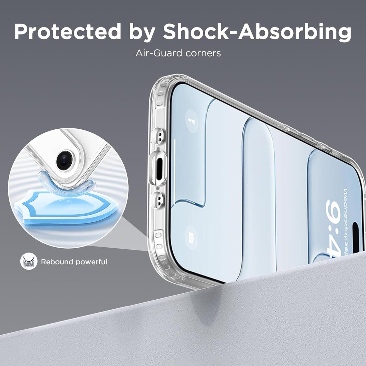 CoolGadget Handyhülle Premium Silikon Handy Case für iPhone Air 6,1 Zoll, Hülle Transparent Schutzhülle kompatibel mit MagSafe Zubehör – Bild 4 von 5