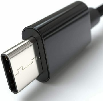 AURUM USB Type C zu 3.5 mm Kabel Klinkenbuchse Stecker Audio AUX Schwarz Audio-Kabel, (100 cm)