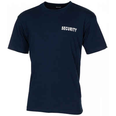 MFH T-Shirt T-Shirt, blau, Security, bedruckt - 5XL (1-tlg) bedruckt