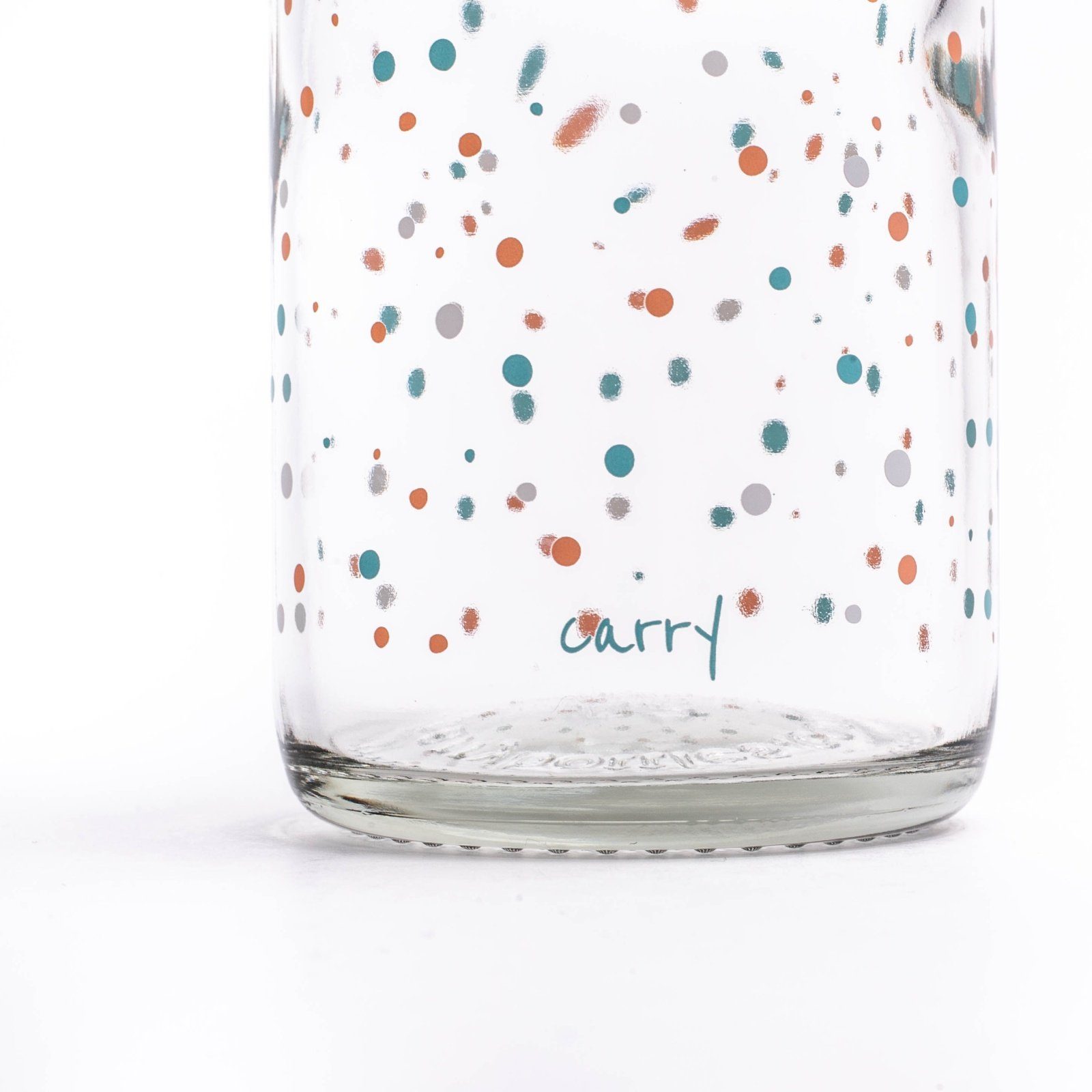 Trinkflasche GLAS, produziert FLYING CARRY yogabox 0,4 CIRCLES l Regional
