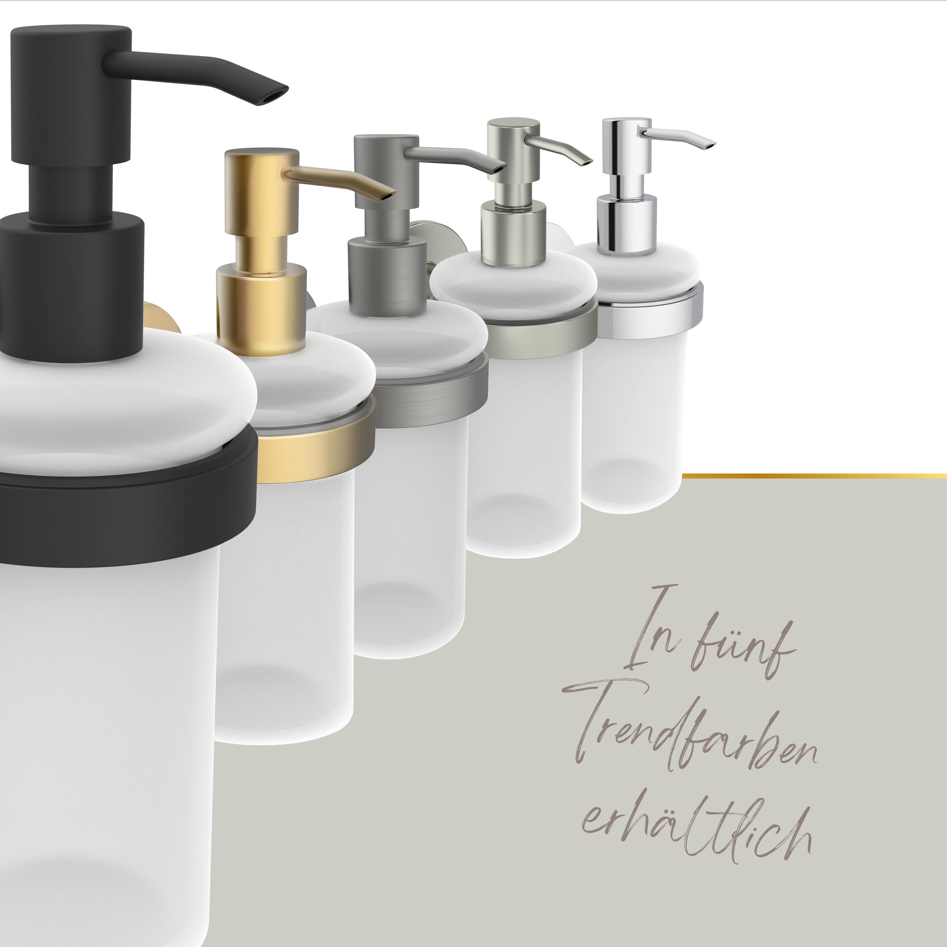 Lenz Seifenspender HYGGE, VIDA, Tropffrei, leicht zu reinigen, nachfüllbar, platzsparend