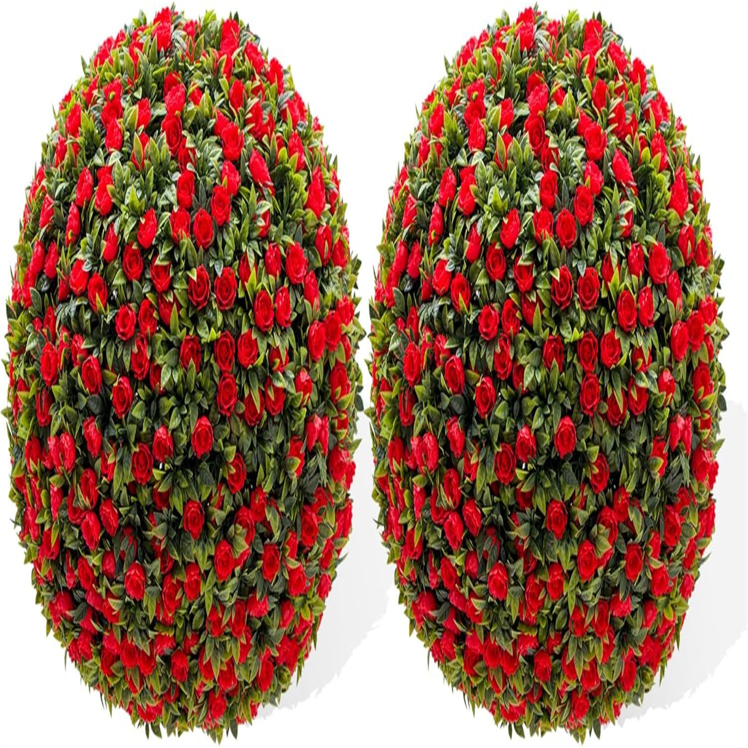 GarveeMore Kübelpflanzen Künstliche Topiary-Kugeln, 2 Stück dekorative Blumenkugeln