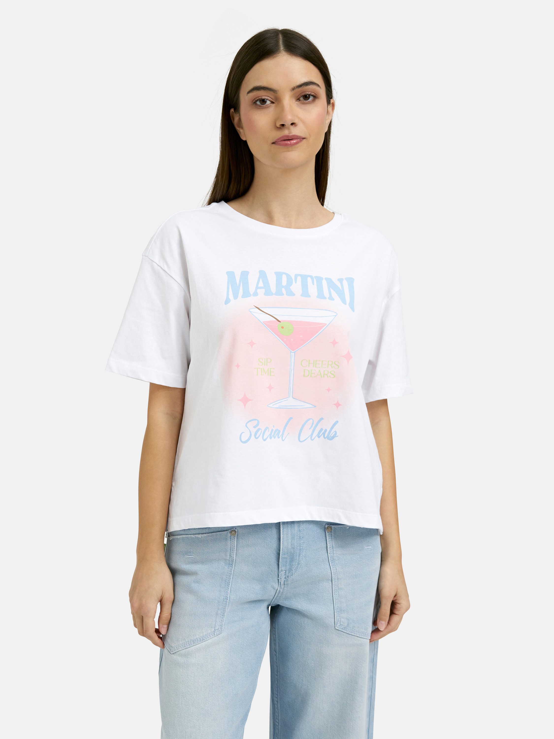 Smith & Soul Rundhalsshirt mit überschnittener Schulter
