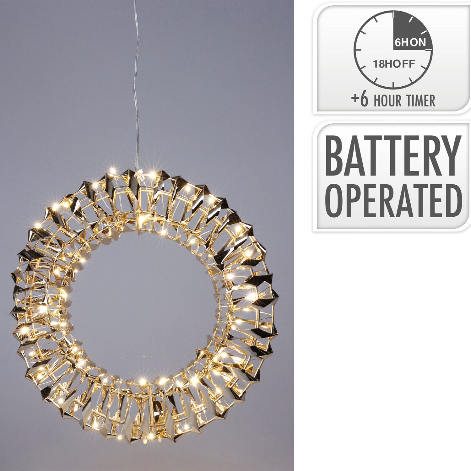 Mojawo Lichtervorhang LED Metall Kranz Hängekranz günstig online kaufen