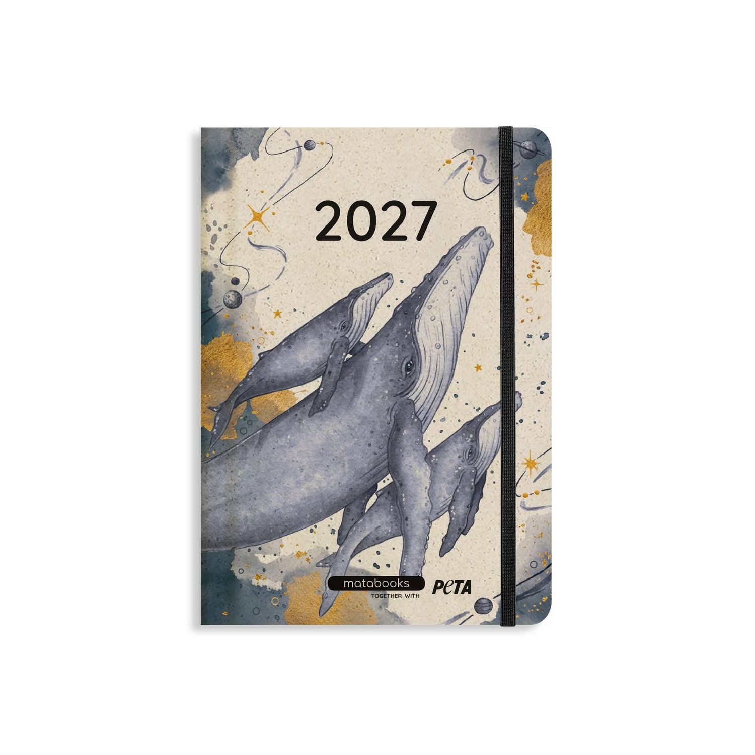 matabooks Buchkalender matabooks – A5 Kalender Samaya 2027 Farbe: Cosmic Blue (DE/EN)