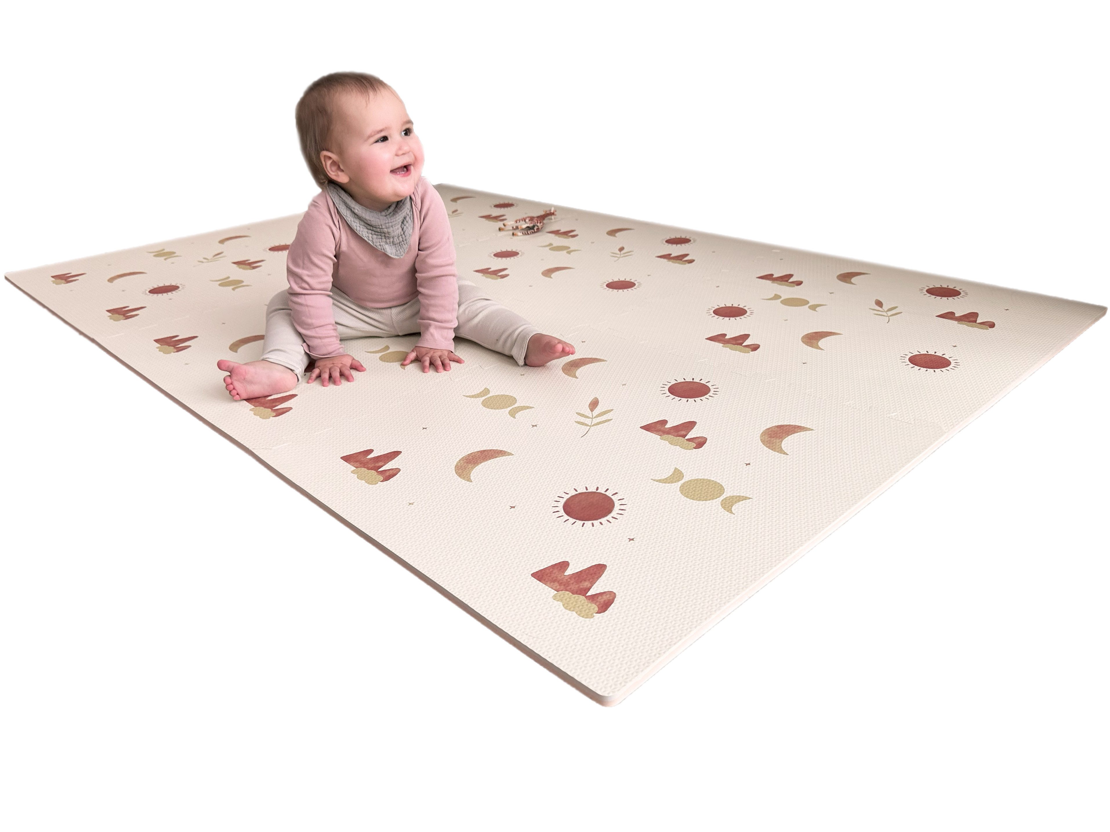Little Lemon Spielmatte Moon, randlose Krabbelmatte - Puzzlematte für Babys und Kinder