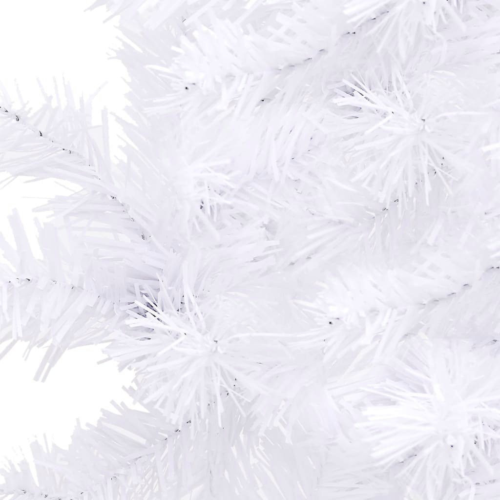 furnicato Künstlicher Weihnachtsbaum Eck-Weihnachtsbaum Künstlicher 180 cm Weiß PVC