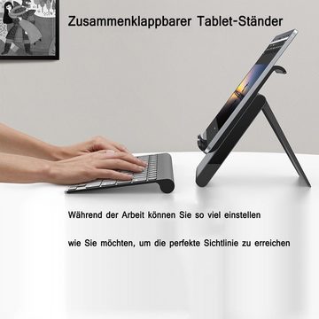 Diida Tablet Ständer,ipad-halter,handy-ständer,Klappbarer,Schwarz/Silbergrau Tablet-Halterung