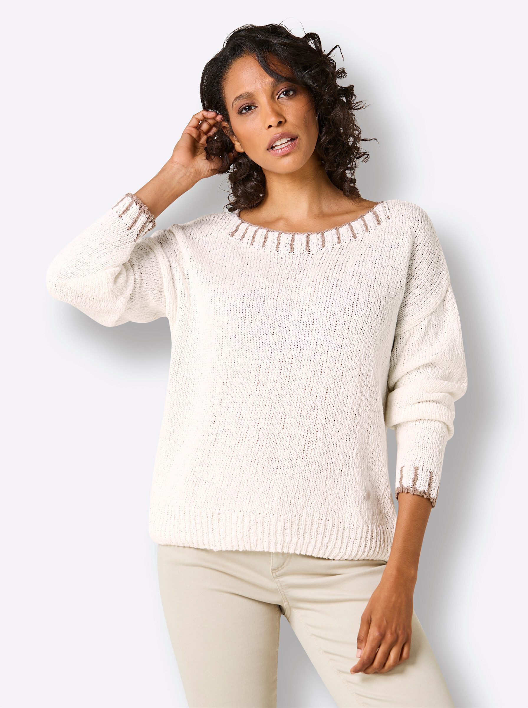 creation L Strickpullover Baumwollpullover günstig online kaufen