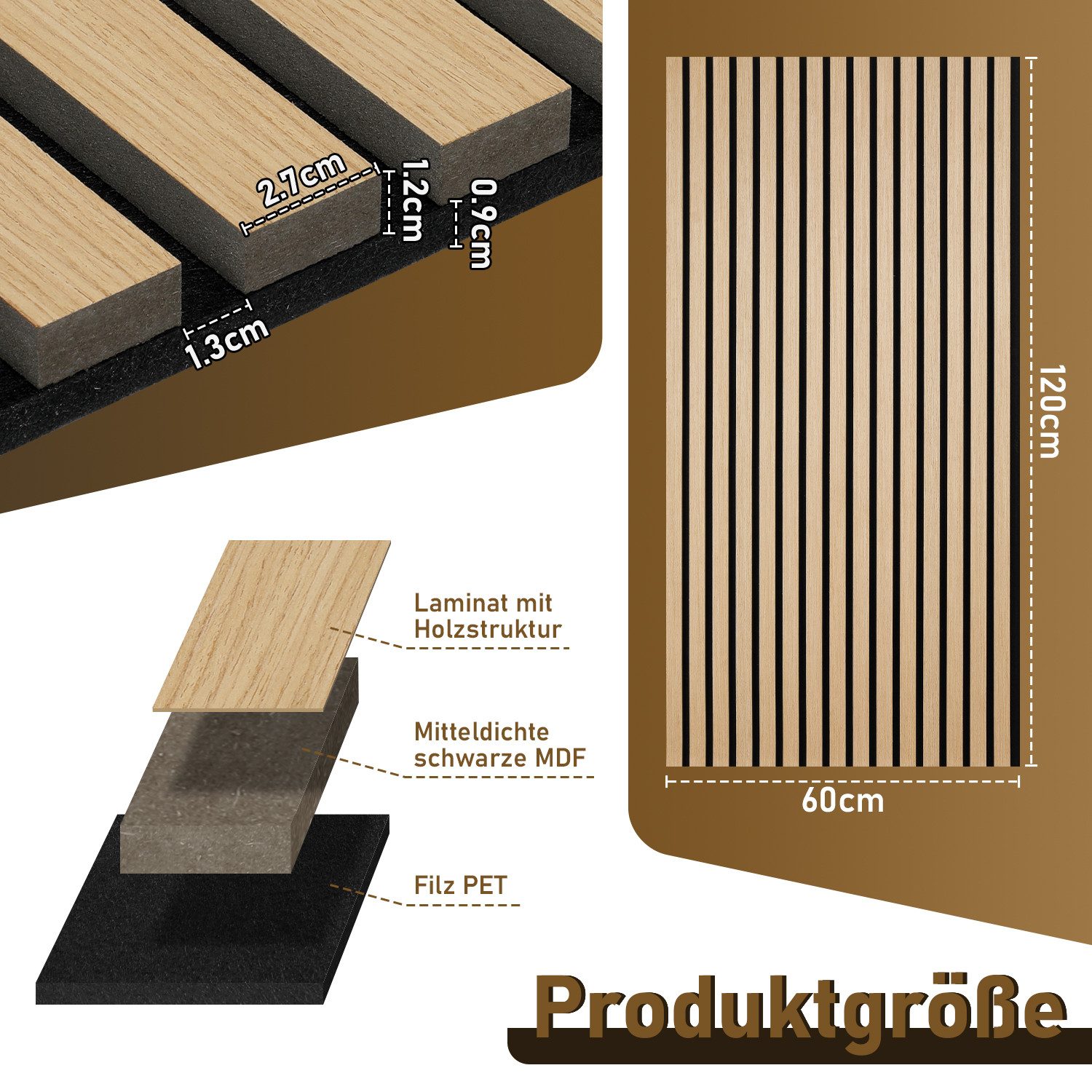 Clanmacy Wandpaneel 2x Wandpaneele Akustik MDF günstig online kaufen