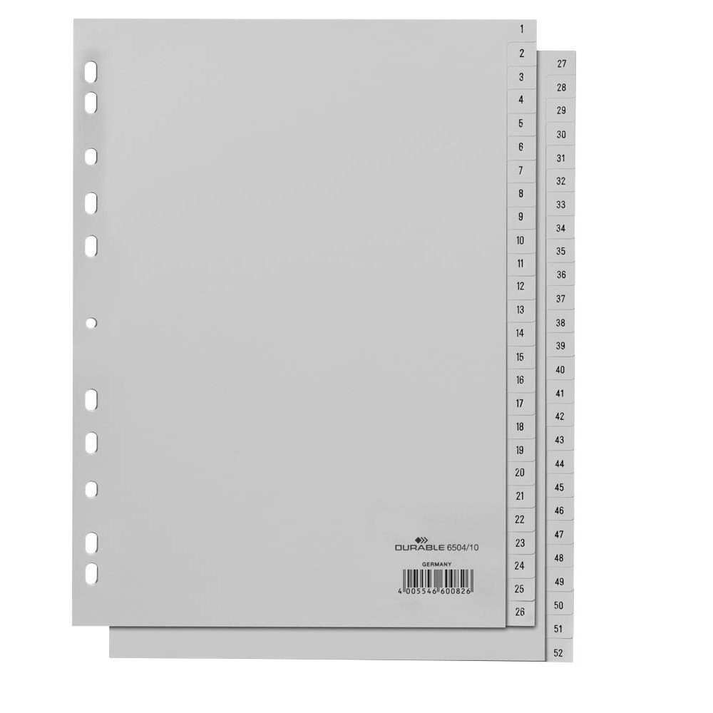 DURABLE Aktenordner 1 Zahlenregister 1-52 Register DIN A4 hoch 52-tlg.