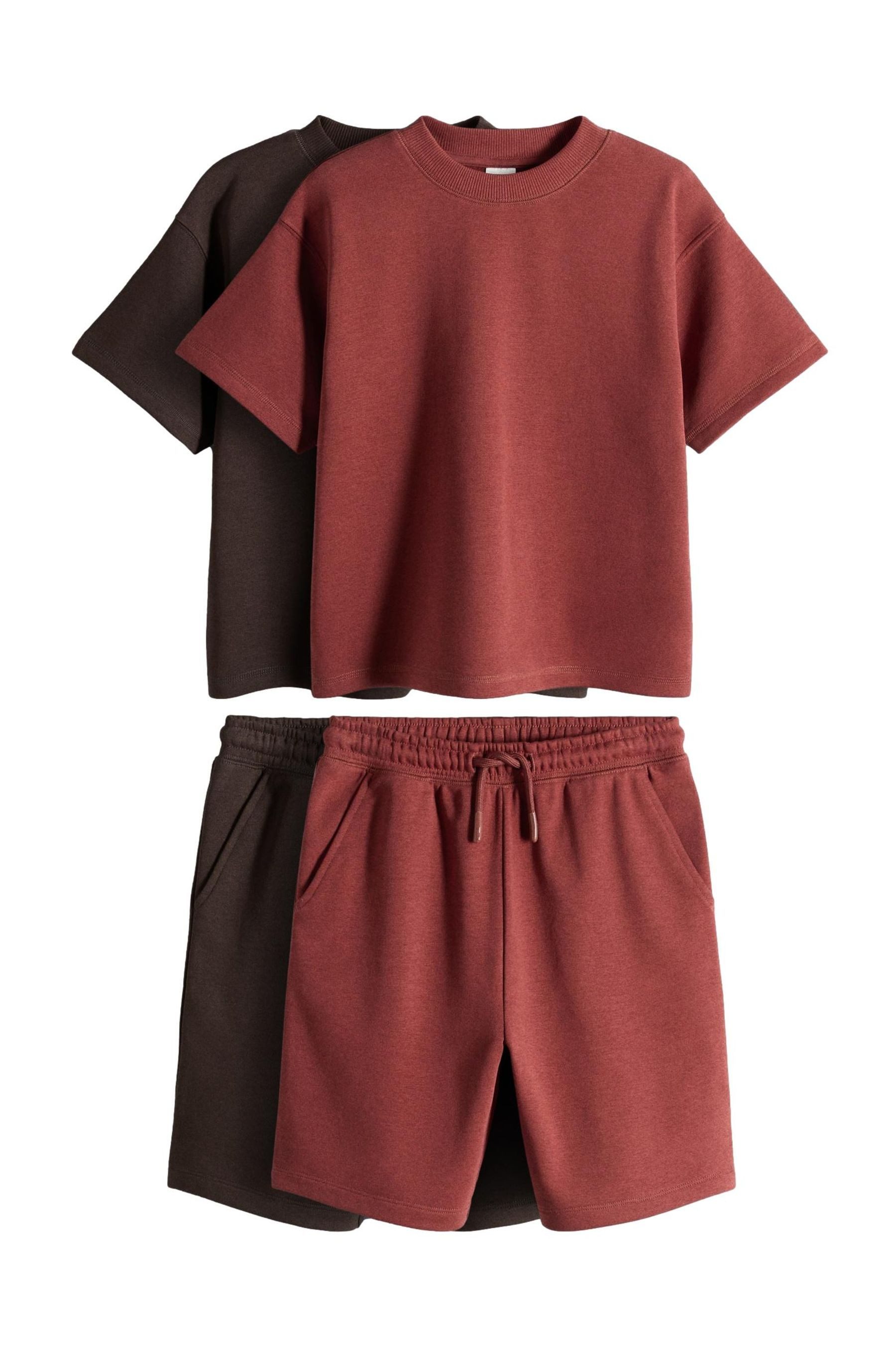 The Set T-Shirt & Shorts The Set Kurzarm-T-Shirts und Shorts, 2er-Pack (4-tlg)