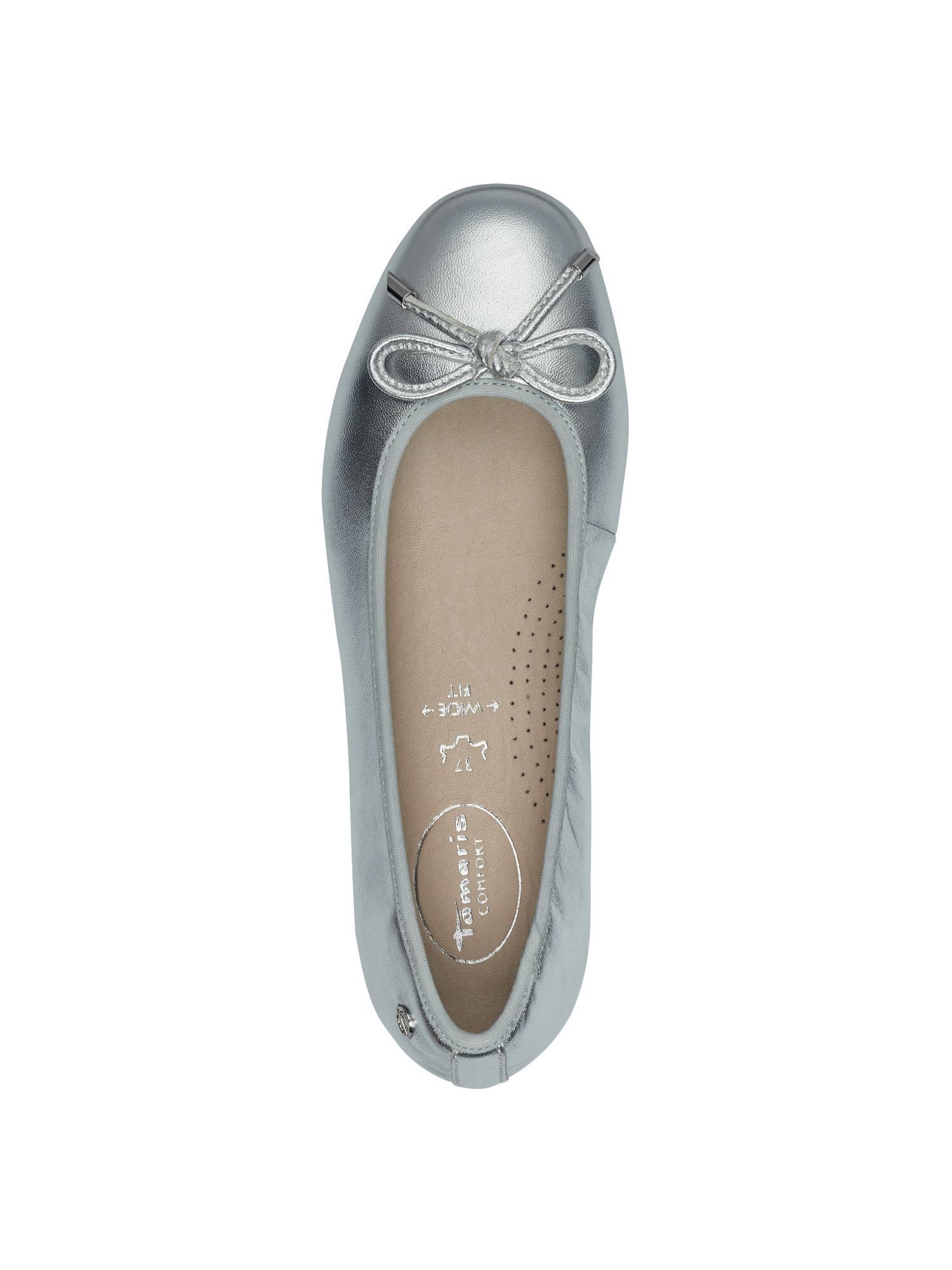 Tamaris WIDE FIT comfortFit, Removable Sock aus Leder Ballerina comfortFit
