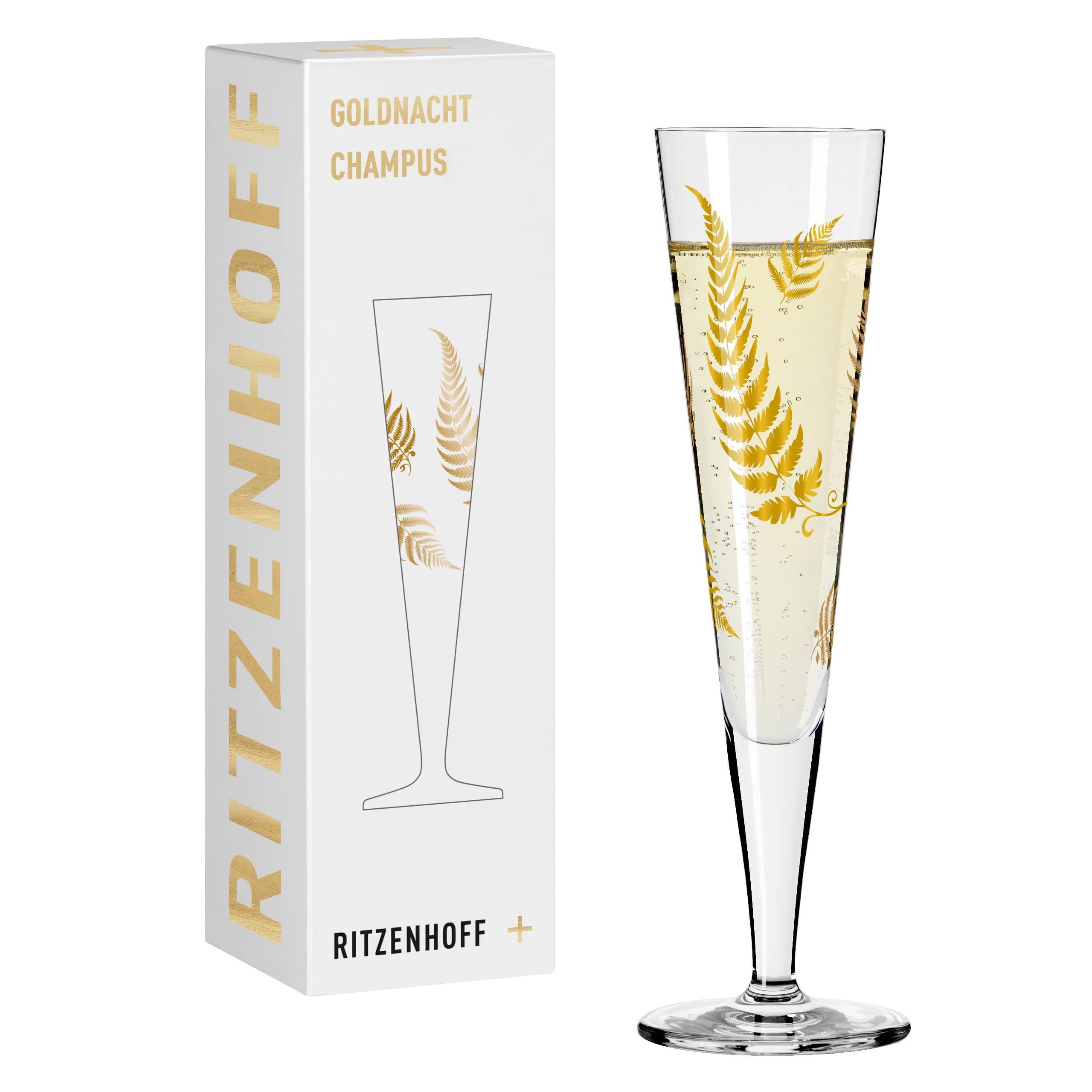 Ritzenhoff Champagnerglas Goldnacht, Kristallglas