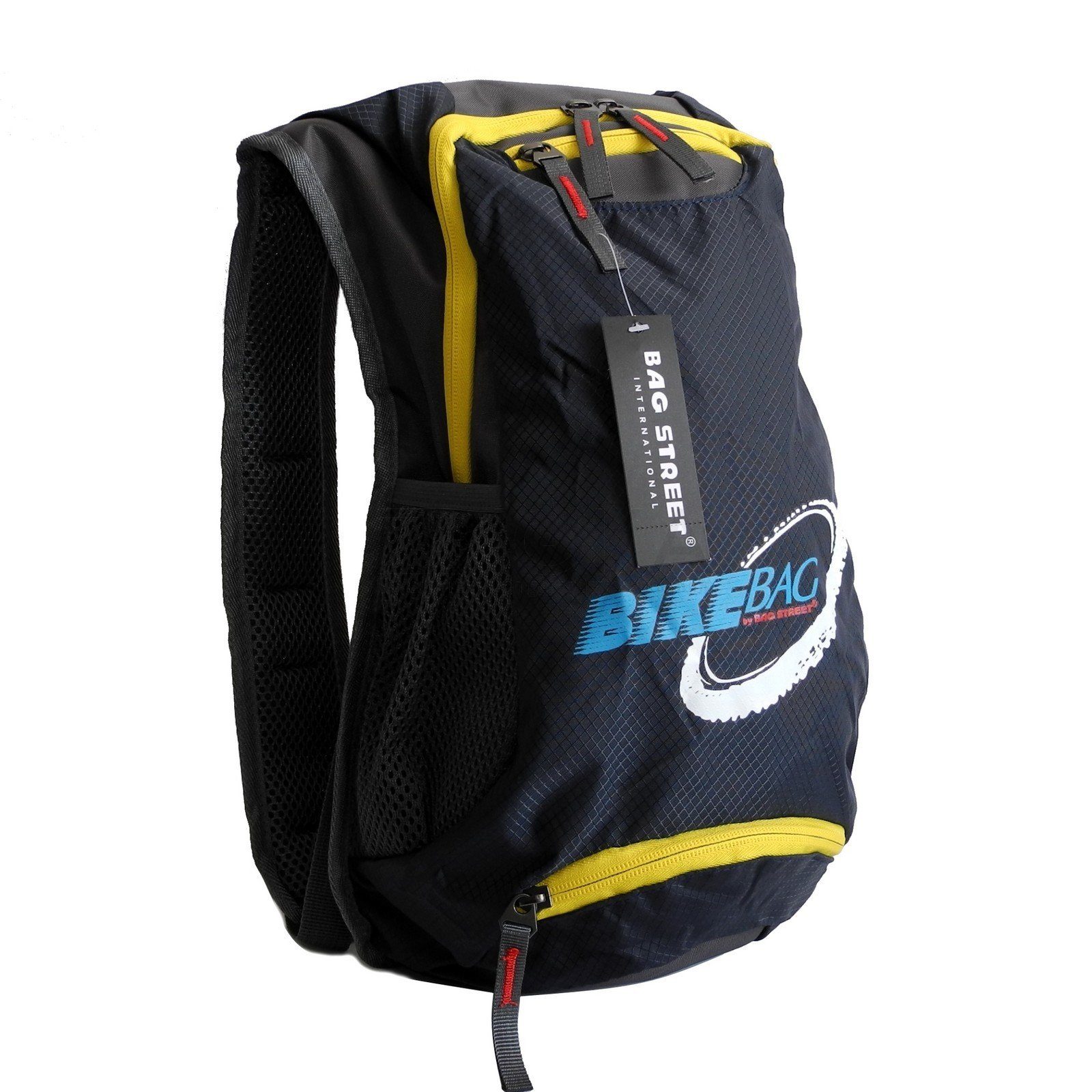 BAG STREET Sportrucksack Bag Street - Rucksack Sportrucksack Uni Wanderrucksack Schwarz Gelb Auswahl