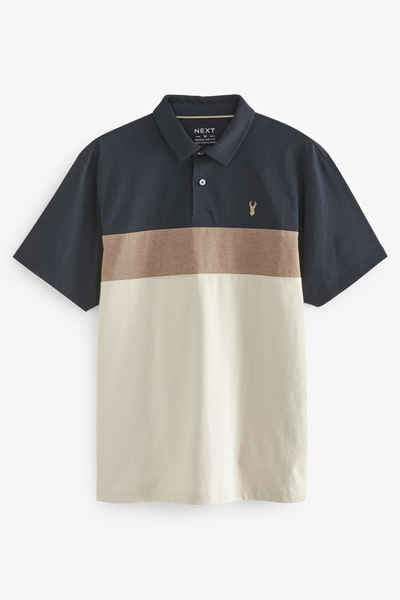 Next Poloshirt Poloshirt mit breitem Bruststreifen (1-tlg)