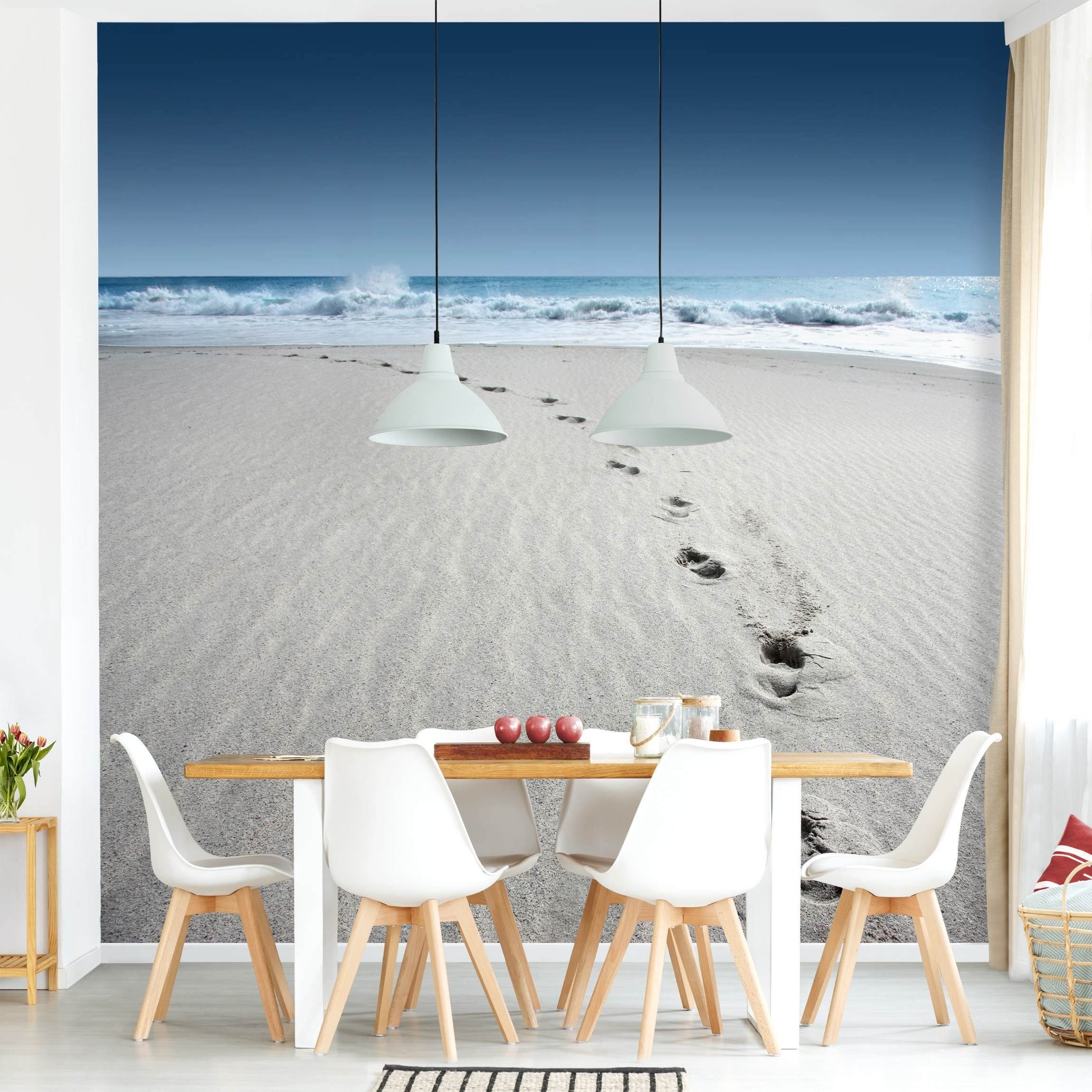 Bilderdepot24 Fototapete Strand & Meer Sand Natur Landschaft Maritim Meerblick, Glatt, Matt, (Vliestapete inkl. Kleister oder selbstklebend), Wohnzimmer Schlafzimmer Küche Flur Motivtapete Vliestapete Wandtapete