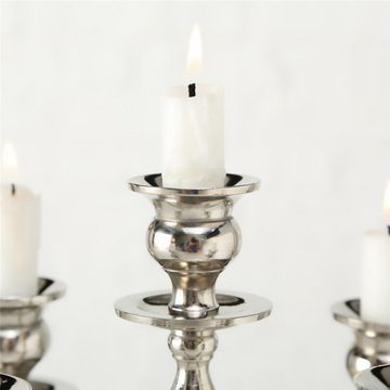 BOLTZE GRUPPE GmbH Kerzenleuchter Varas in Silber 5-armiger Kerzenständer für Stabkerzen 35 cm hoch