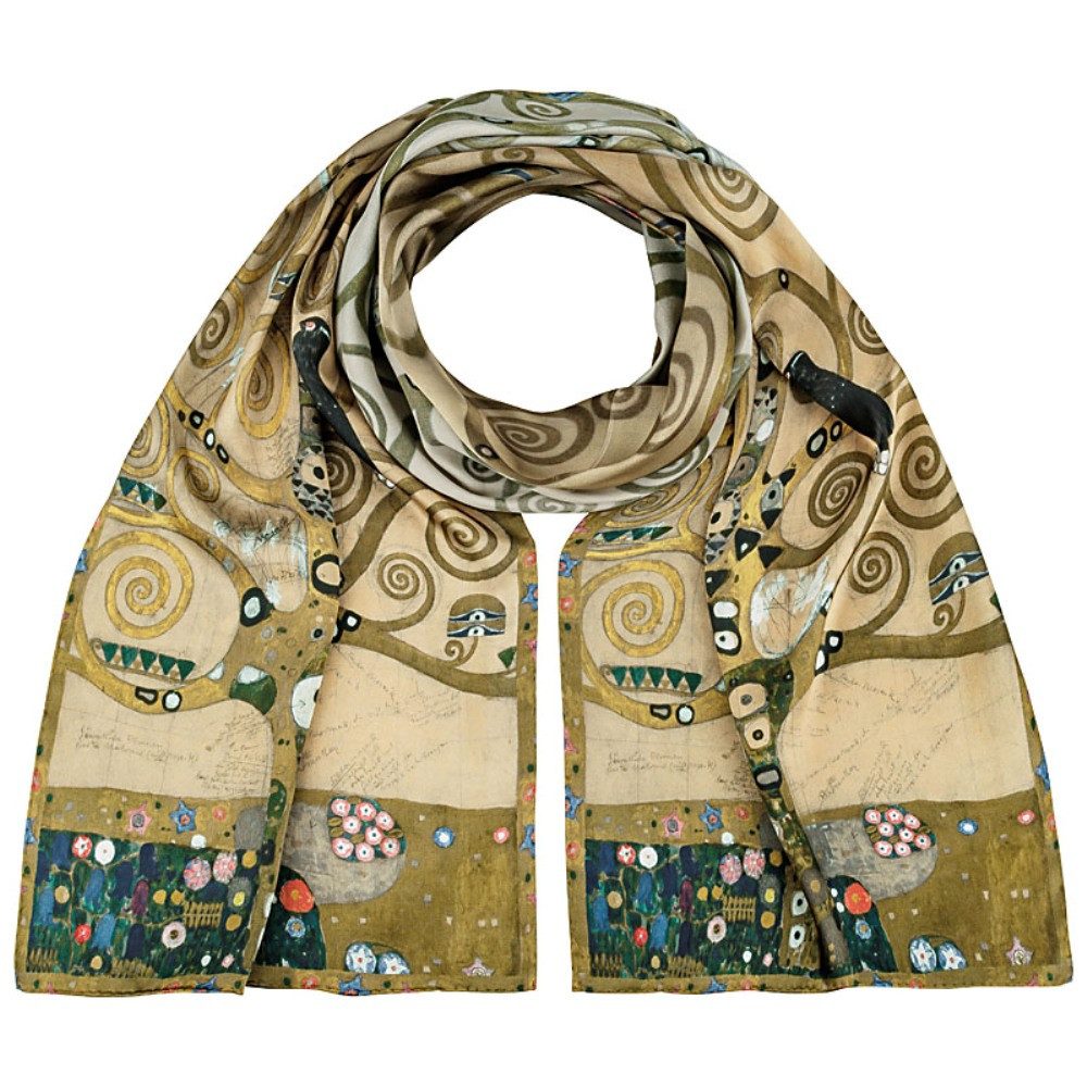 von Lilienfeld Seidenschal Schal 100% Seide Gustav Klimt: Lebensbaum Kunst Maße 172 x 42 cm, Kunstdruck
