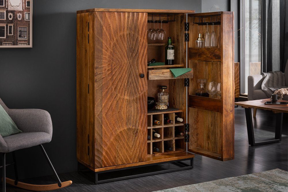 riess-ambiente Barschrank SCORPION 141cm braun / günstig online kaufen