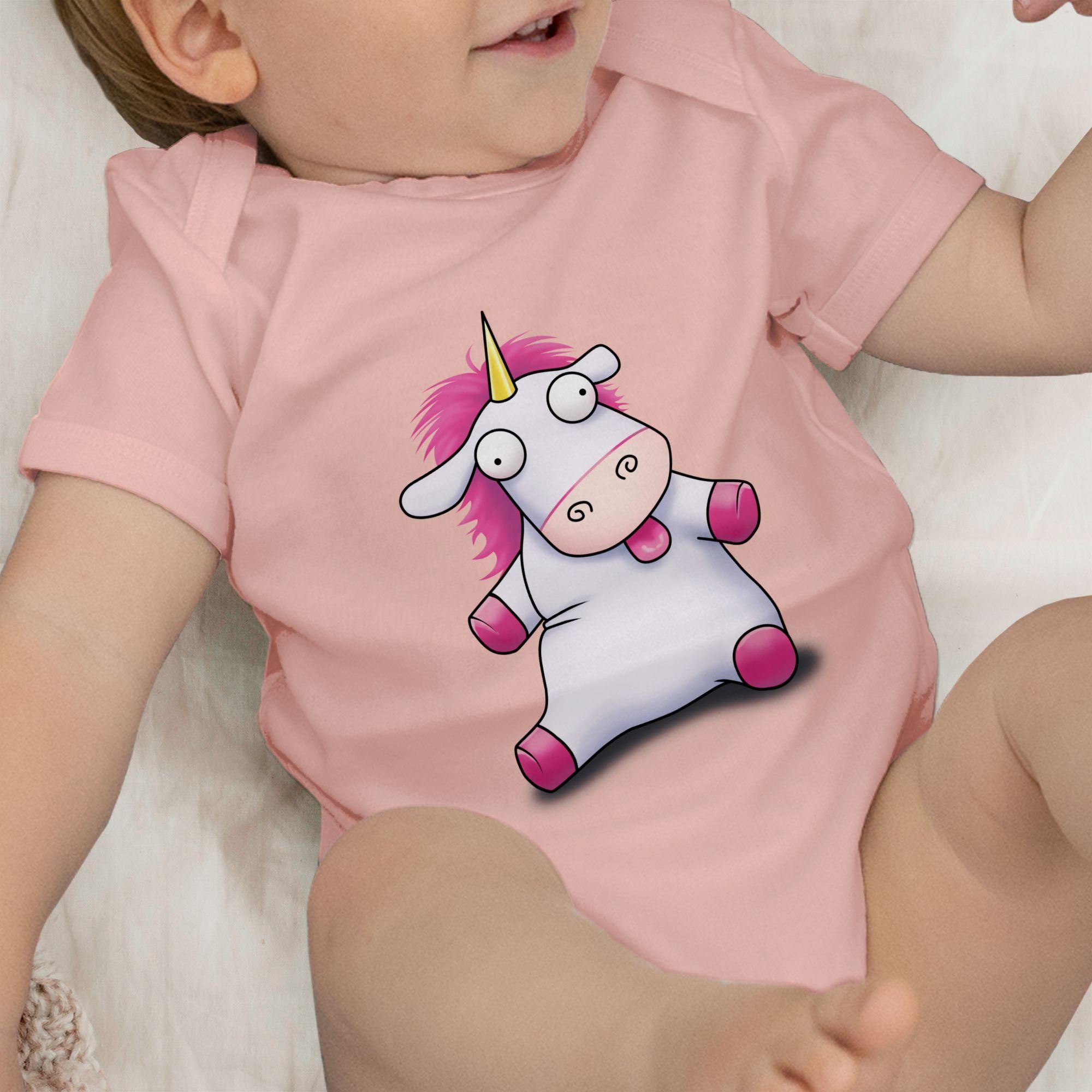 Kinder Mädchen (Gr. 50 - 92) Shirtracer Shirtbody Süßes, flauschiges Einhorn - Aktuelle Trends Baby - Baby Body Kurzarm Kleidung