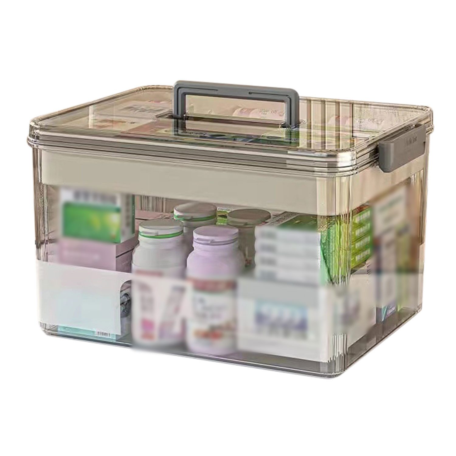 Refttenw Aufbewahrungsbox Transparenter Medikamenten-Organizer mit großem F günstig online kaufen