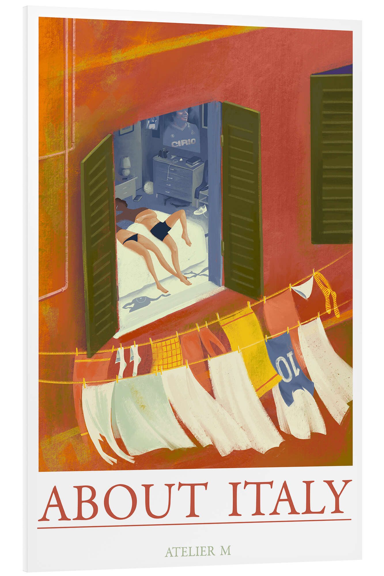 Posterlounge Forex-Bild ATELIER M, About Italy - Summer Afternoon, Schlafzimmer Modern Malerei