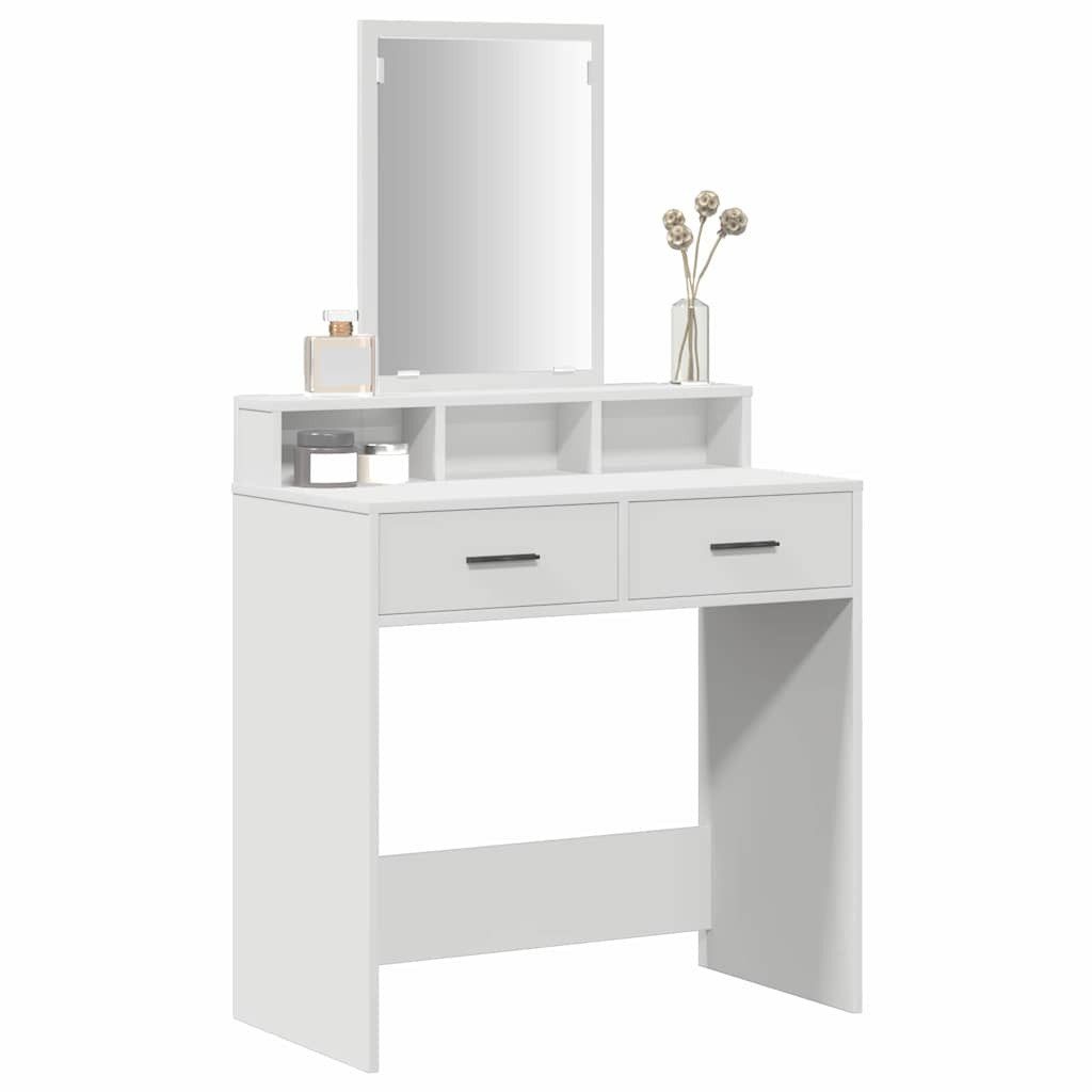 vidaXL Schminktisch Schminktisch Weiß 79 x 41 x 140 cm Holzwerkstoff (1-St) – Bild 3 von 5