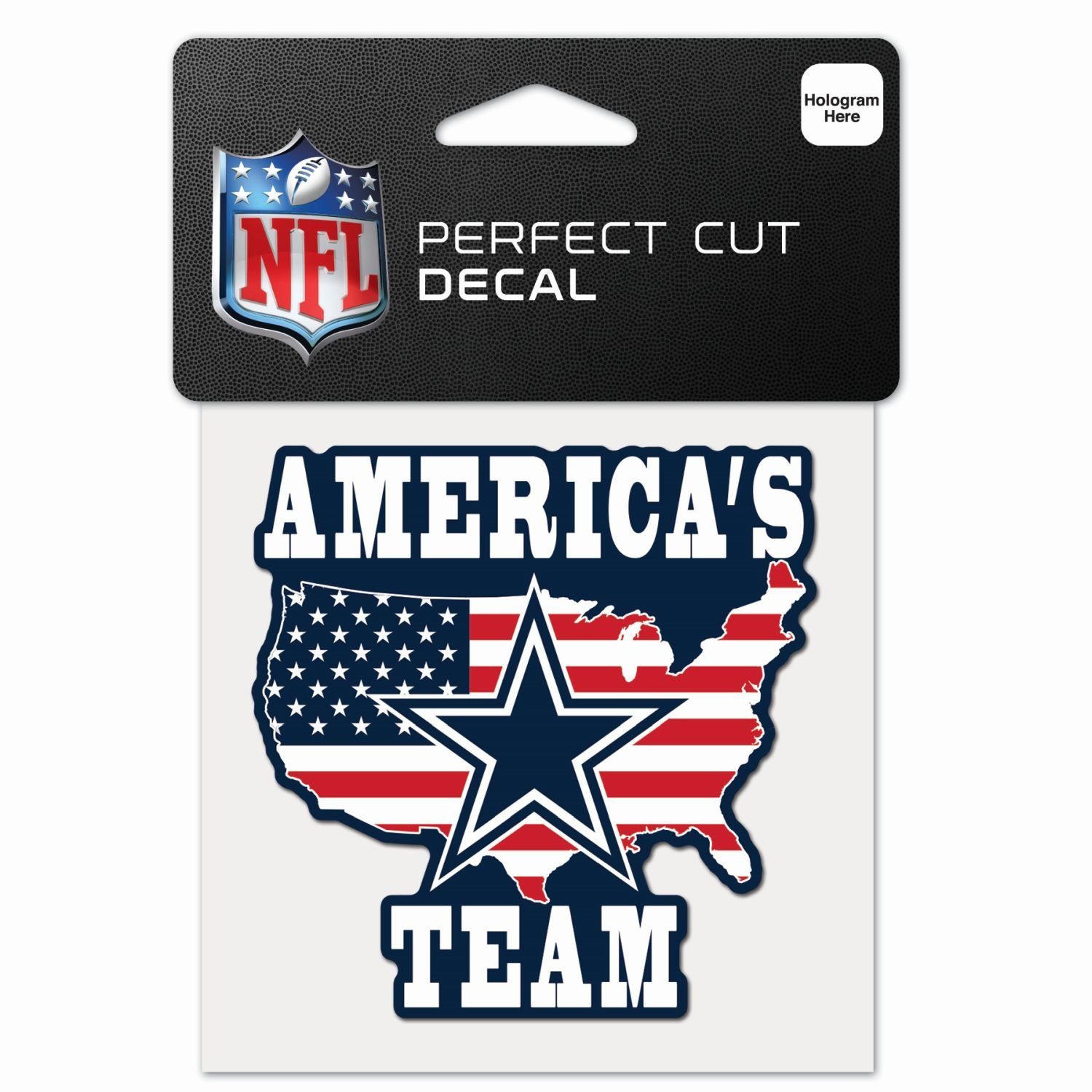 WinCraft Wanddekoobjekt Perfect Cut 10x10cm Aufkleber NFL Teams Slogan Dallas Cowboys