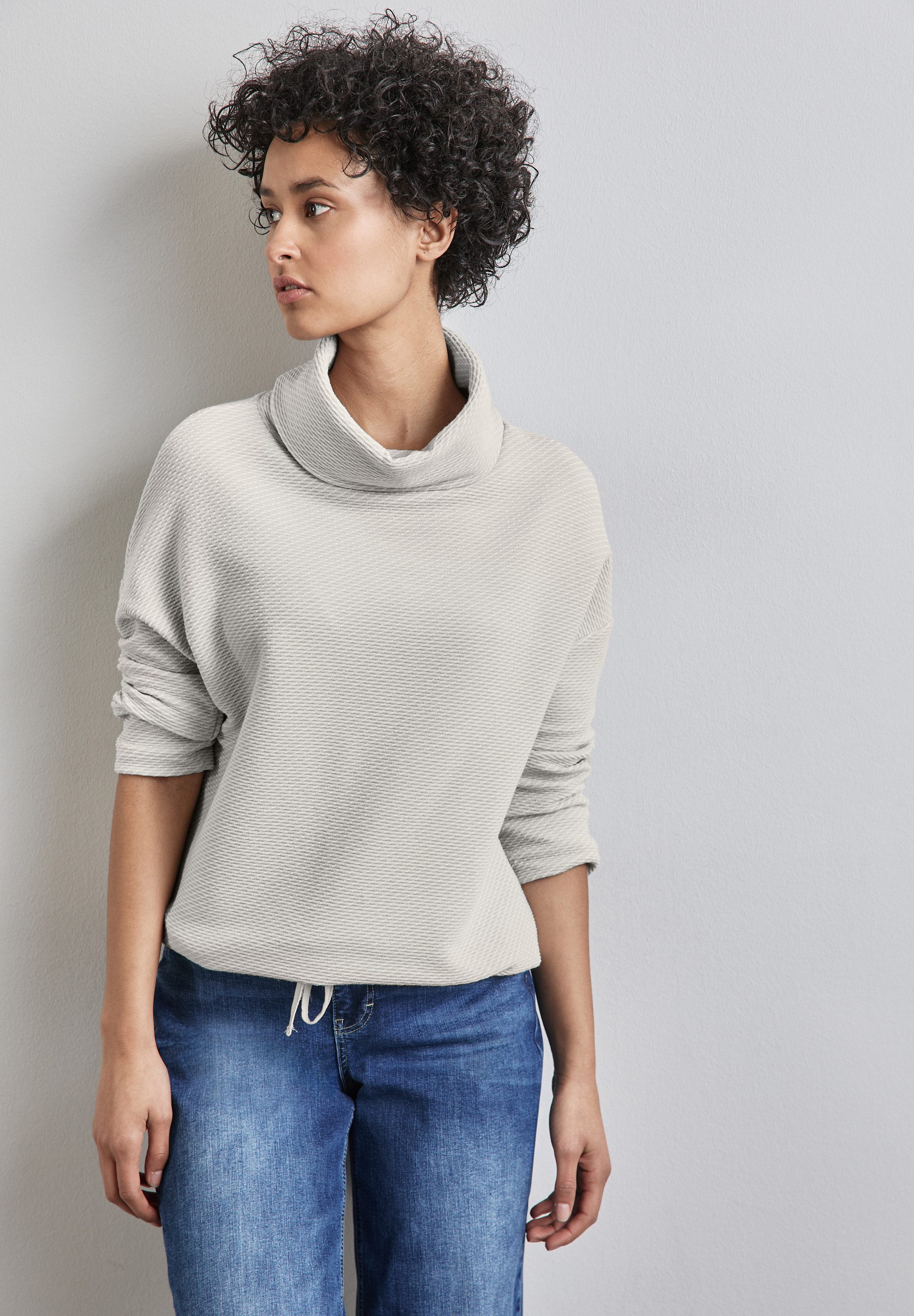 STREET ONE 3/4-Arm-Shirt in Struktur-Optik und günstig online kaufen