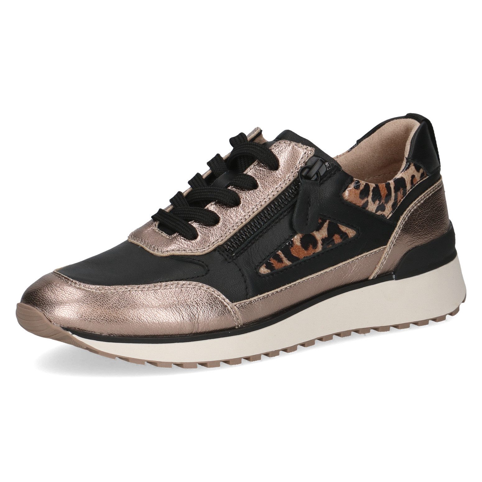 Caprice Keilsneaker, Freizeitschuh, Halbschuh, Schnürer, praktischer Außenreißverschluss