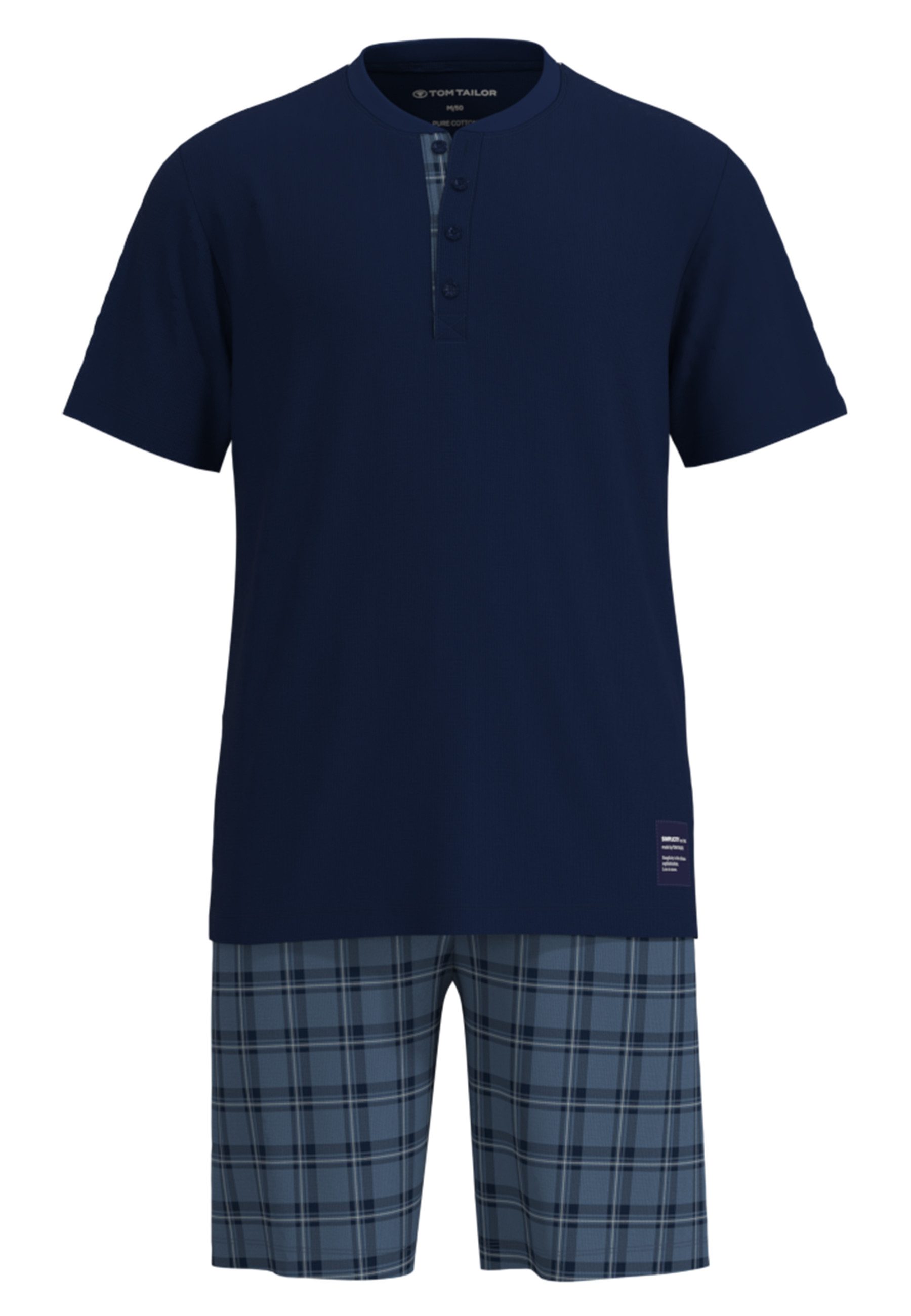 TOM TAILOR Shorty aus Baumwolle, Single Jersey, erhältlich in mehreren Konfektionsgrößen