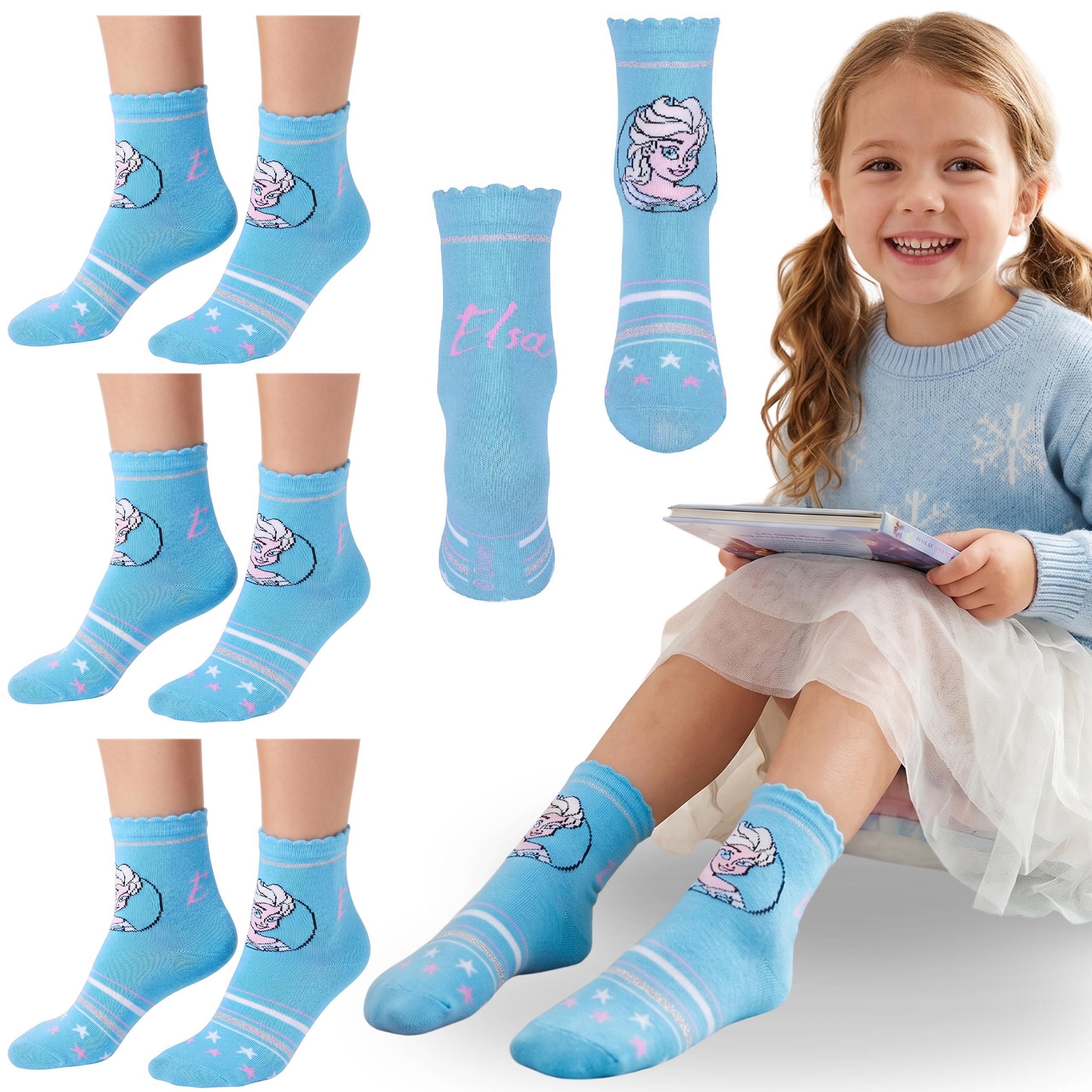 Disney Socken DISNEY Die Eiskönigin druckfreie Socken-Set für Mädchen, 3er-Pack
