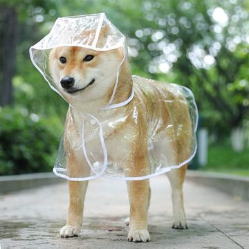 Lubgitsr Hundemantel Hunderegenmantel atmungsaktive wasserdichte Regenjacke Regenmantel- M