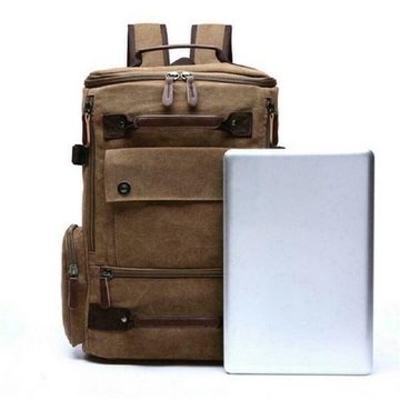 D-IDEAZ Notebook-Rucksack Premium Rucksack für Herren aus Canvas, Fach für Laptop und Notebook