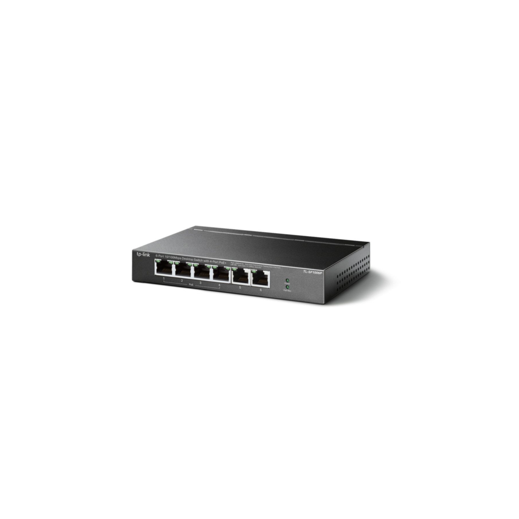 tp-link 6-Port 10/100Mbit/s-Desktop-Switch mit 4-Port PoE+ Netzwerk-Switch
