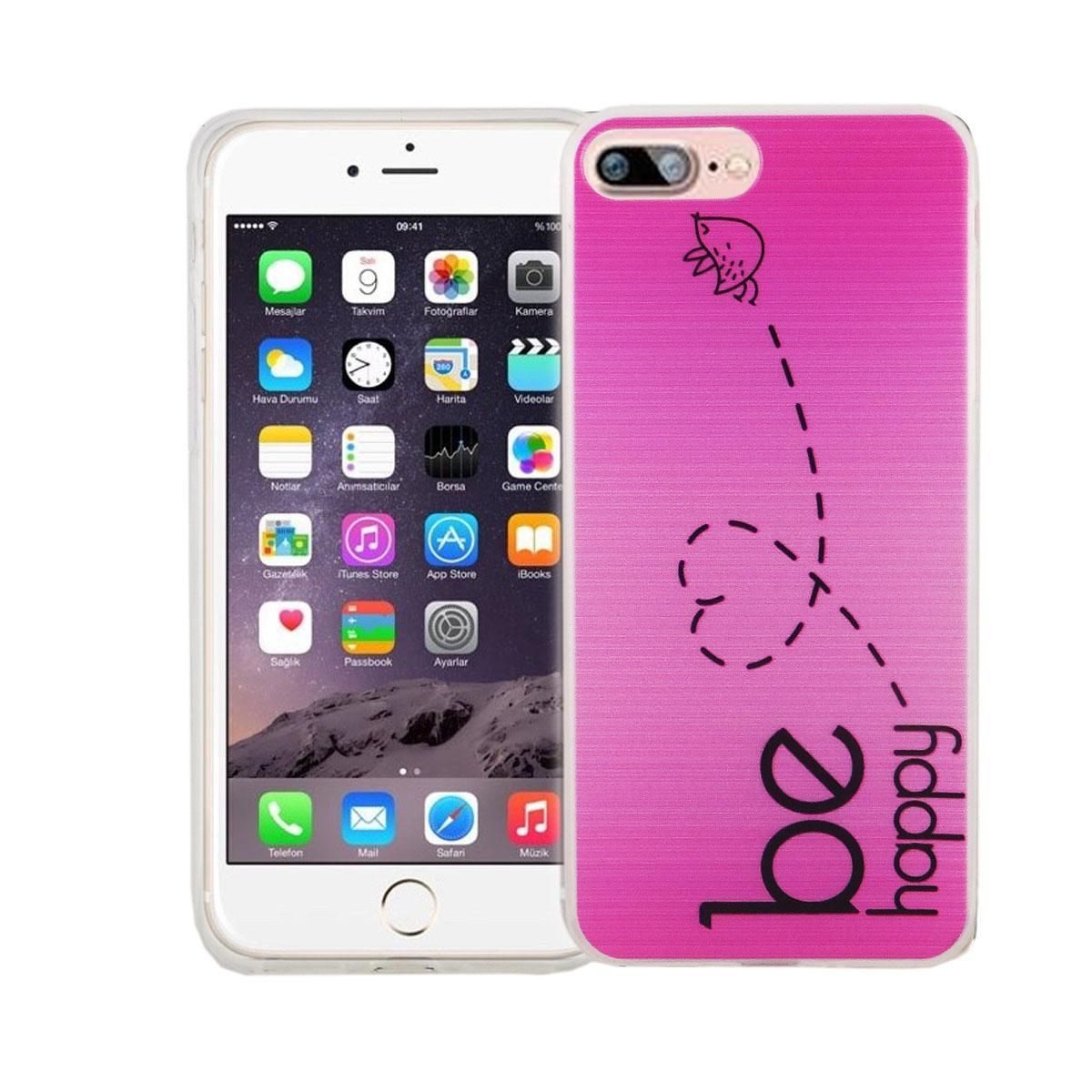 König Design Handyhülle Apple iPhone 8 Plus, Apple iPhone 8 Plus Handyhülle Bumper Backcover Rosa