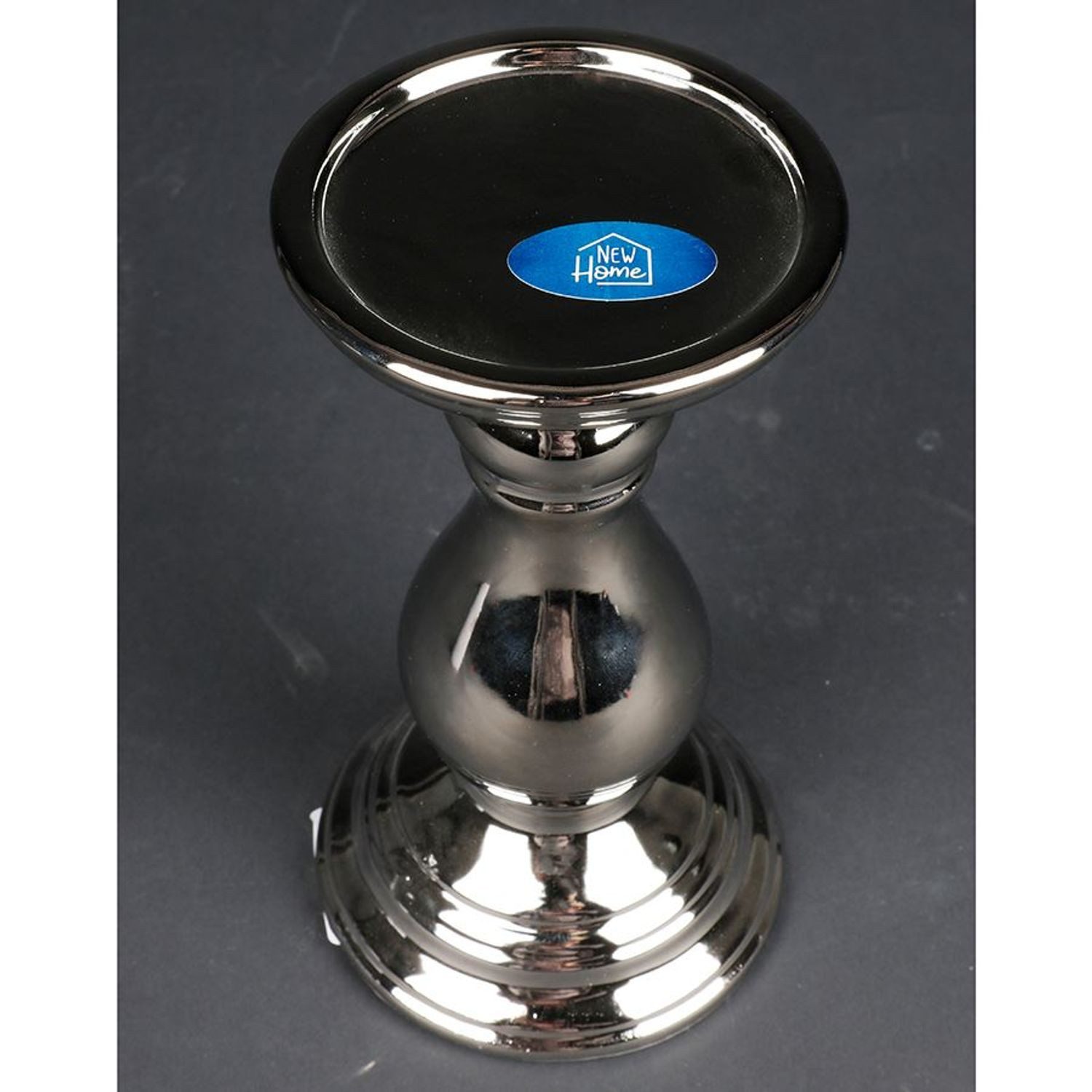 New Home Kerzenständer Kerzenständer silber 24x10cm Kerzenhalter Kerzenleuc günstig online kaufen