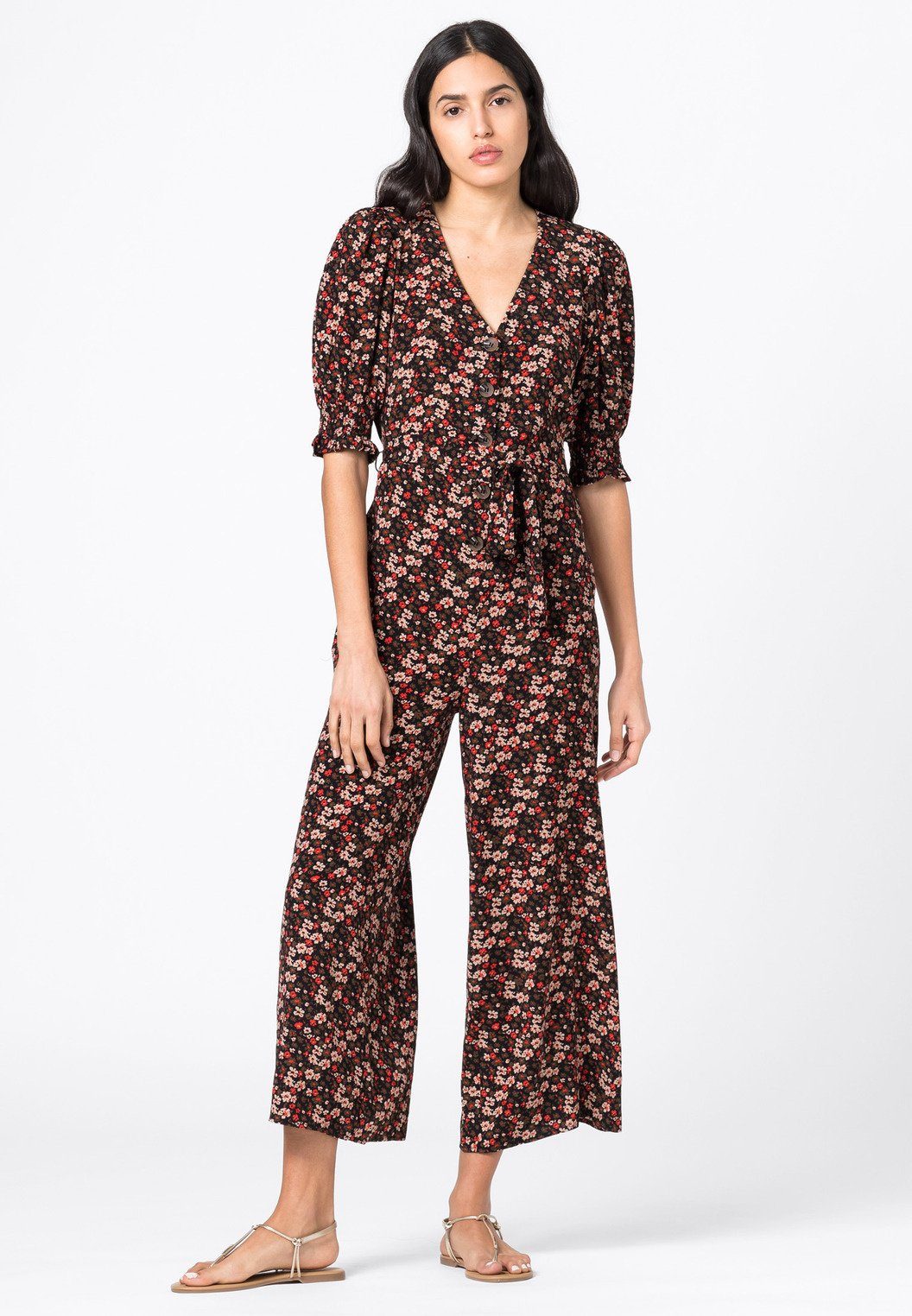 HALLHUBER Jumpsuit »aus Lenzing™-EcoVero™ mit Millefleurs-Pri« online  kaufen | OTTO