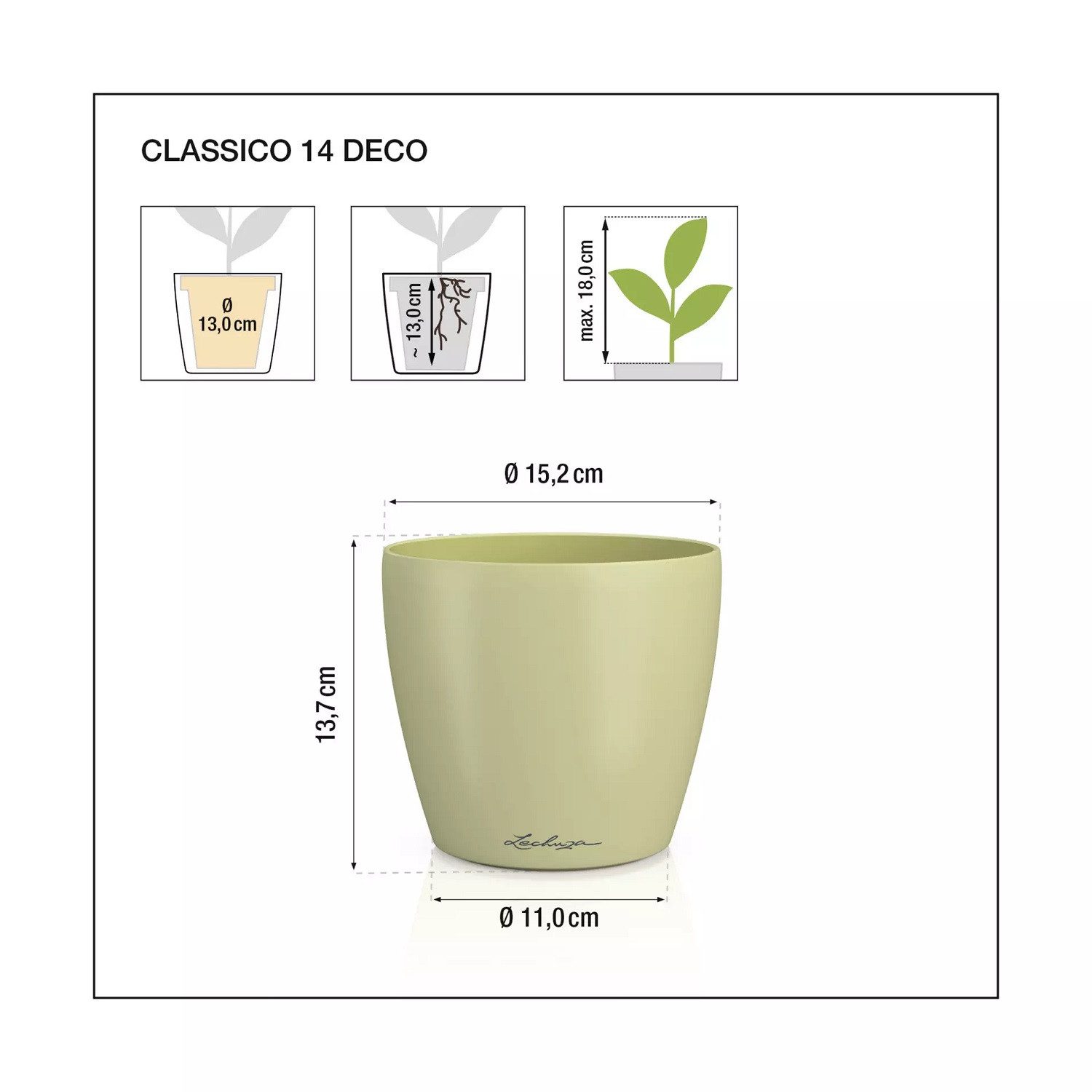Lechuza® Übertopf Classico Color 14 DECO günstig online kaufen
