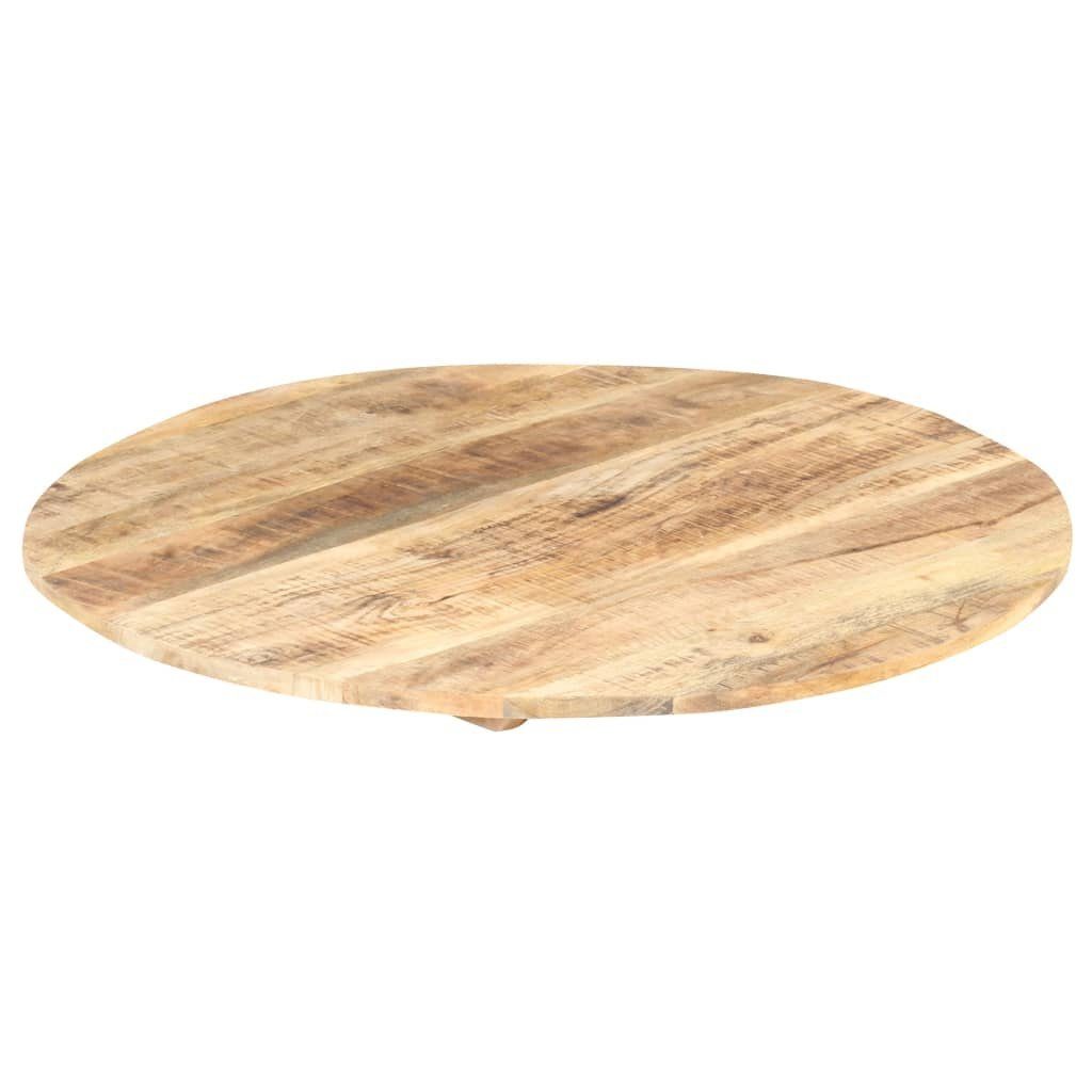 (1 St) cm furnicato Mango Tischplatte 70 mm Rund 15-16 Massivholz