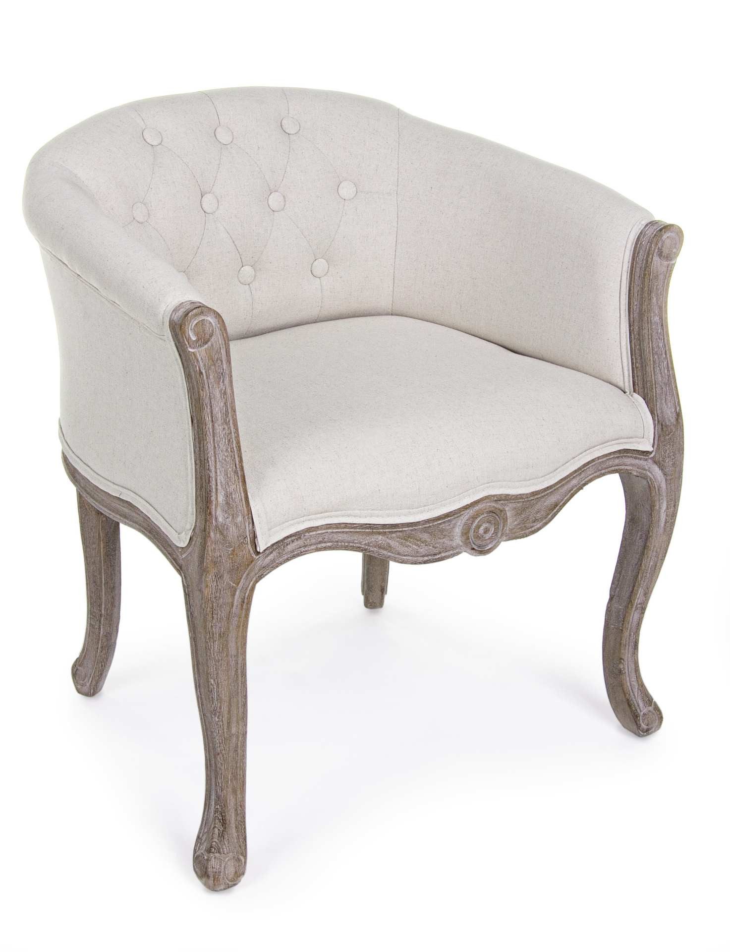 Bizzotto Sessel Diva mit Stoffbezug, Natur günstig online kaufen