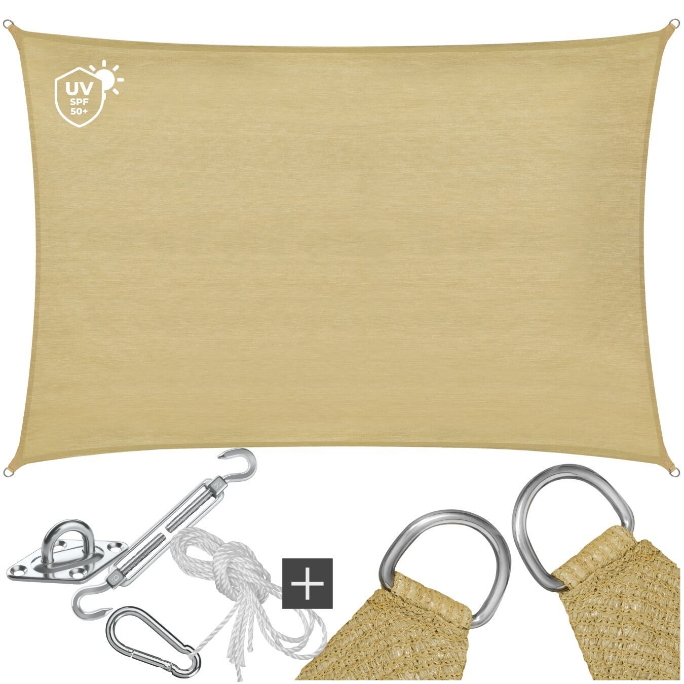 tectake Sonnensegel Sunny, (Set, 3 x günstig online kaufen