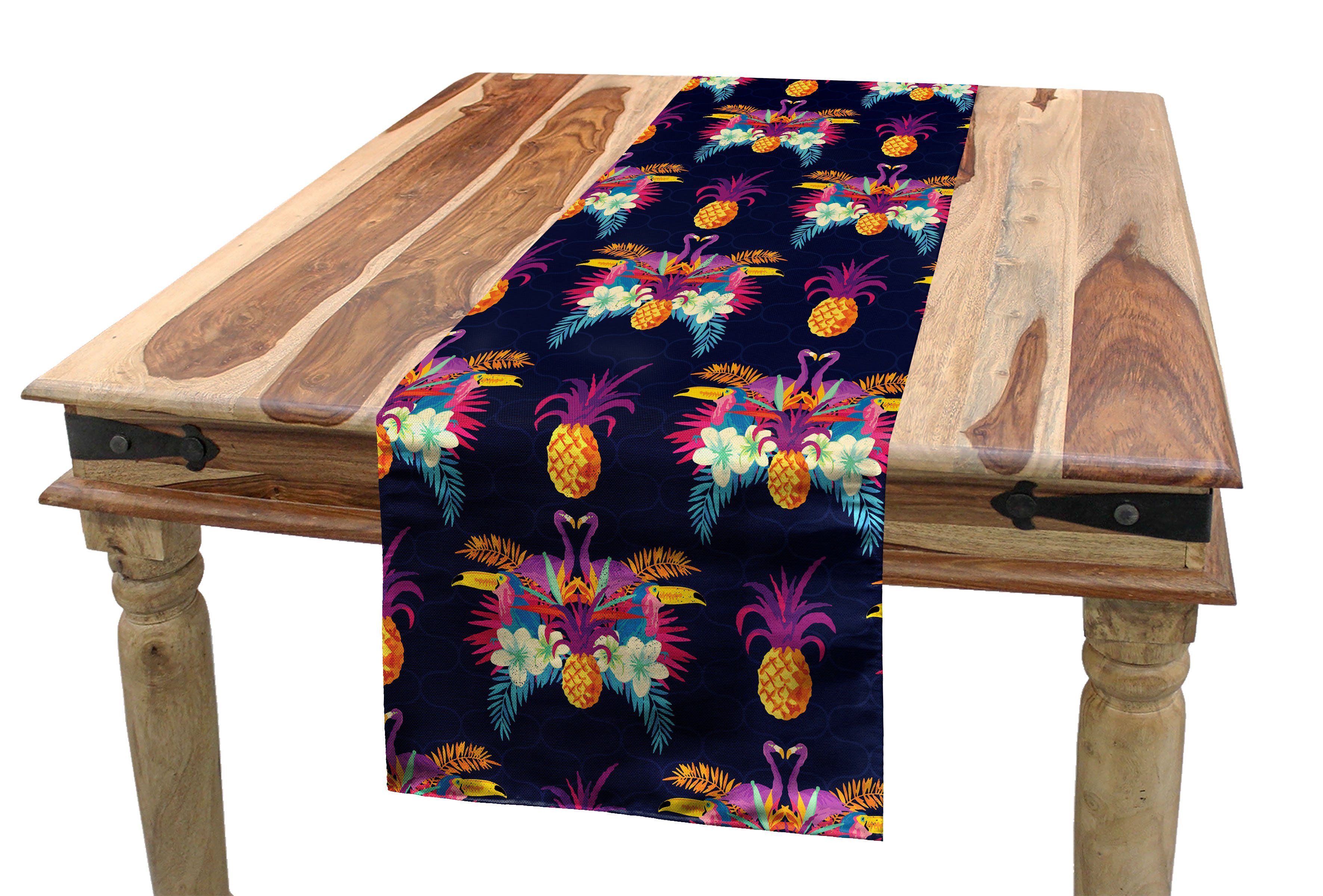 Küche Rechteckiger Dekorativer Blumen Tischläufer Tischläufer, Ananas Abakuhaus Klare Exotisch Esszimmer
