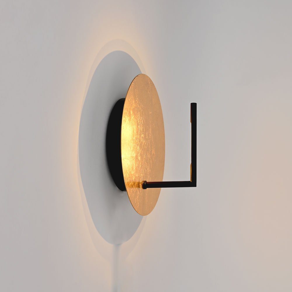 s.luce Deckenleuchte LED Wandlampe Deckenlampe Edge Blattgold, Warmweiß
