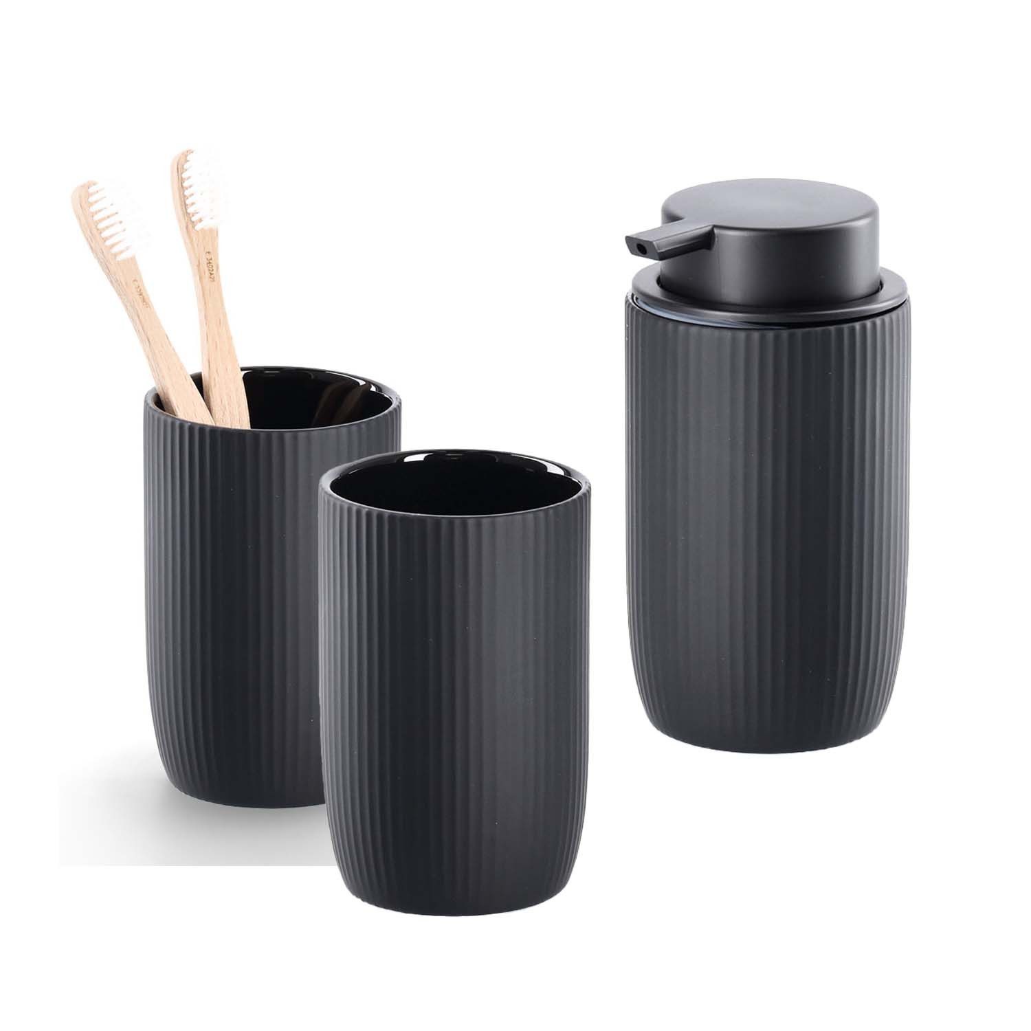 Zeller Present Badaccessoire-Set 3-teiliges Badaccessoire-Set - günstig online kaufen
