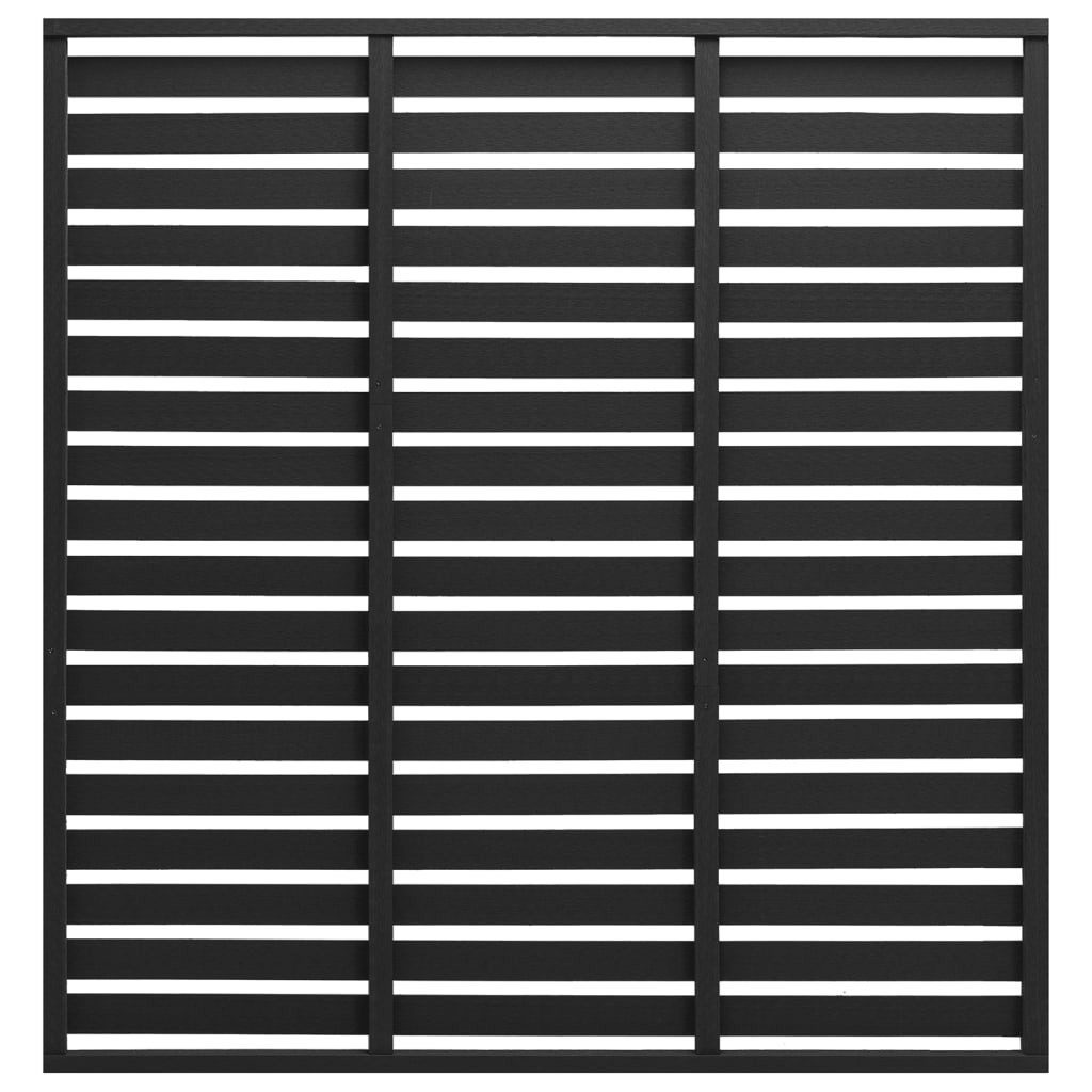 Gartentor Zaunelement WPC 180 x 180 cm Schwarz