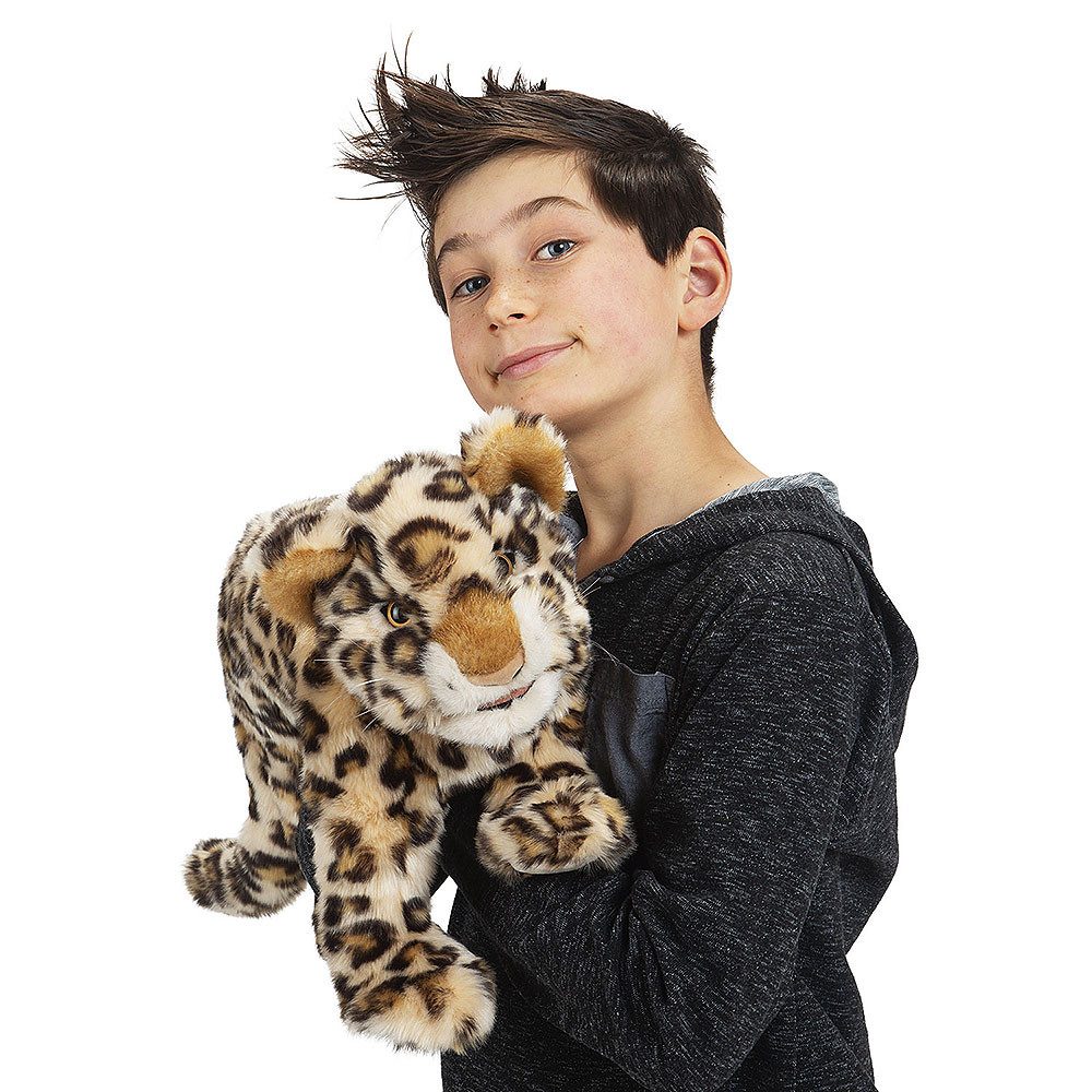 Folkmanis Handpuppen Handpuppe Folkmanis Handpuppe Leoparden-Baby 3176 (Packung)