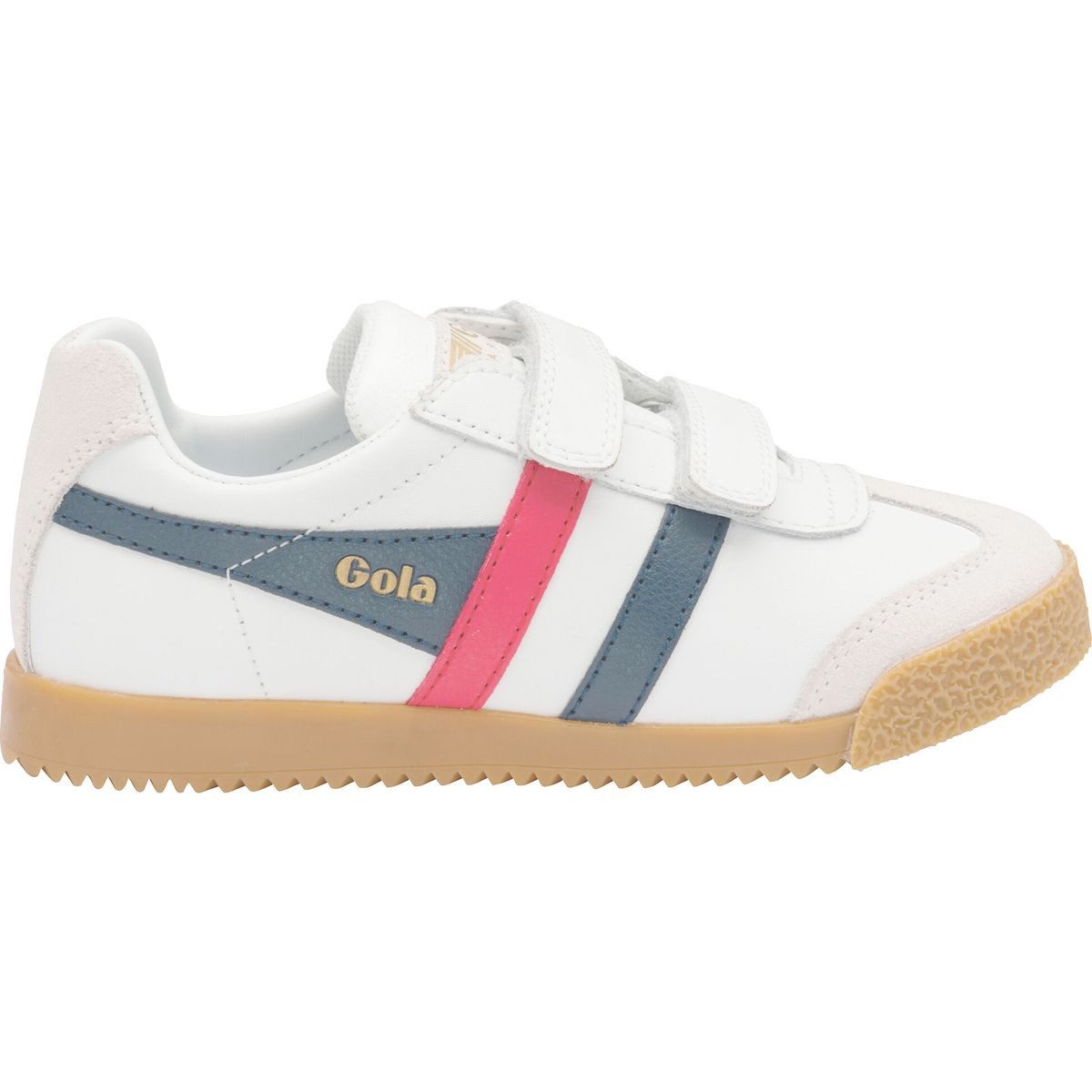 Gola Harrier Leather Strap Sneaker Kids Outdoorschuh Vintage-inspirierter Kinder-Sneaker aus Leder mit wärmendem Futter
