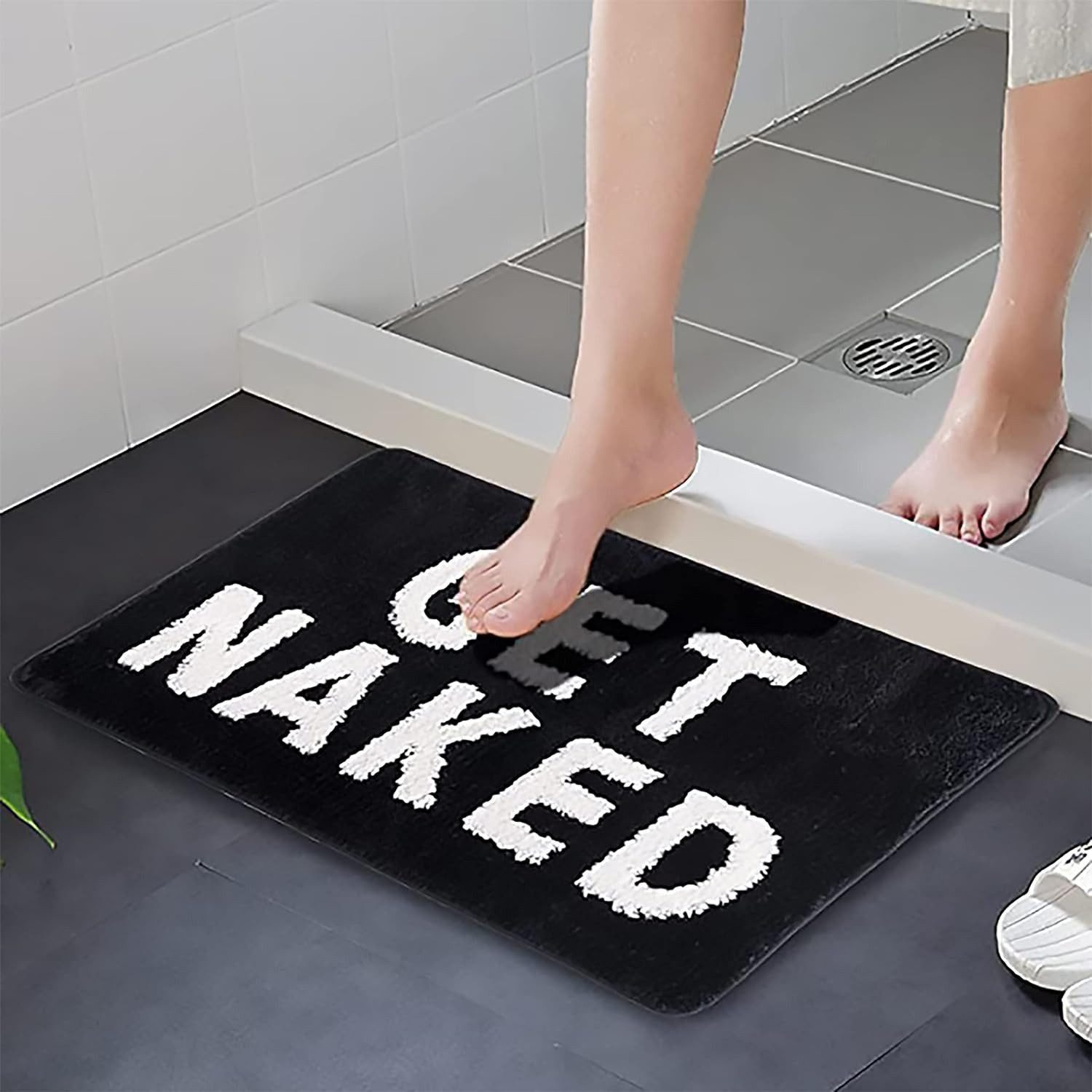 FELIXLEO Fußmatte Badezimmerteppich rutschfest Waschbar Badteppich Rosa 50 günstig online kaufen